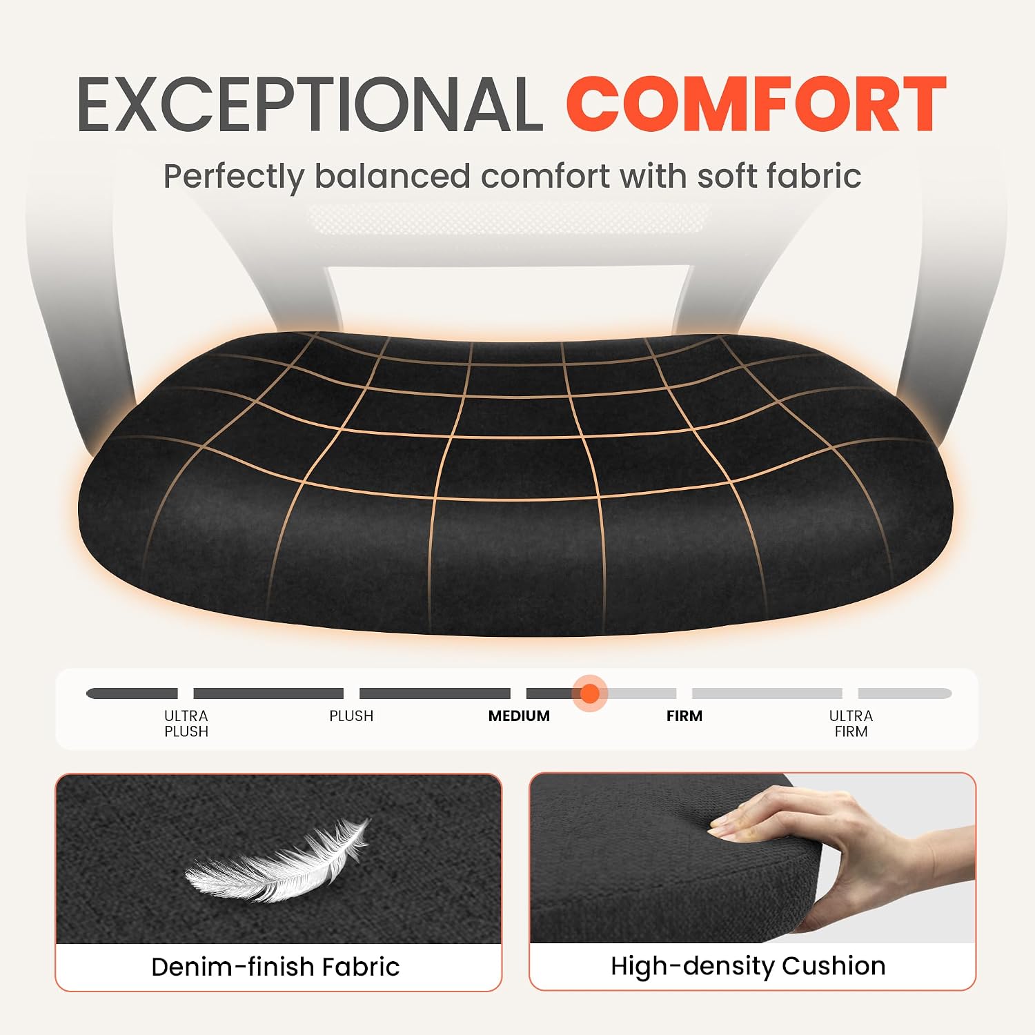 Thumbnail 3 de NEO CHAIR Mesh Desk Chair, Ergonomic Mid-Back Chair with Adjustable Height