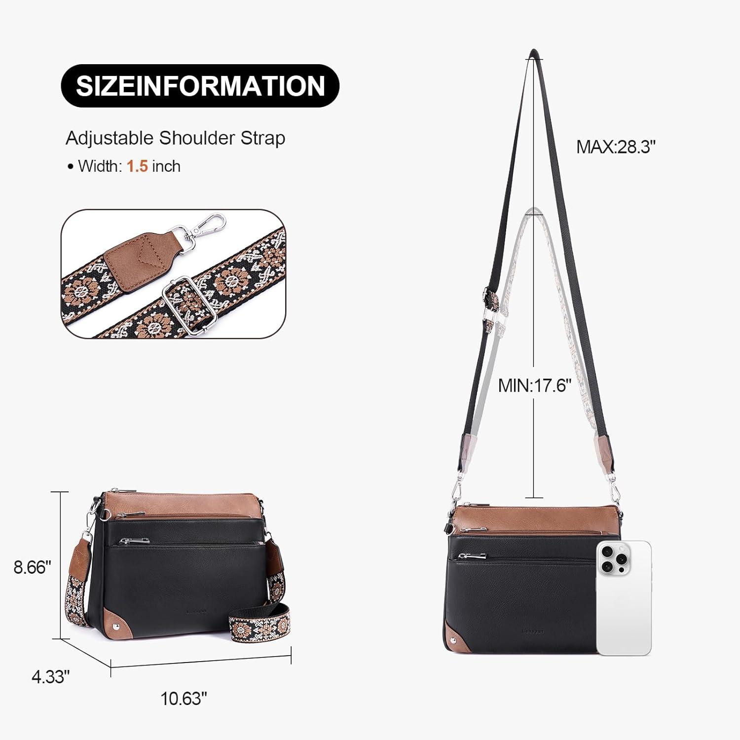 Thumbnail 5 de Lexiyat Cross Body Bag 27cm RFID