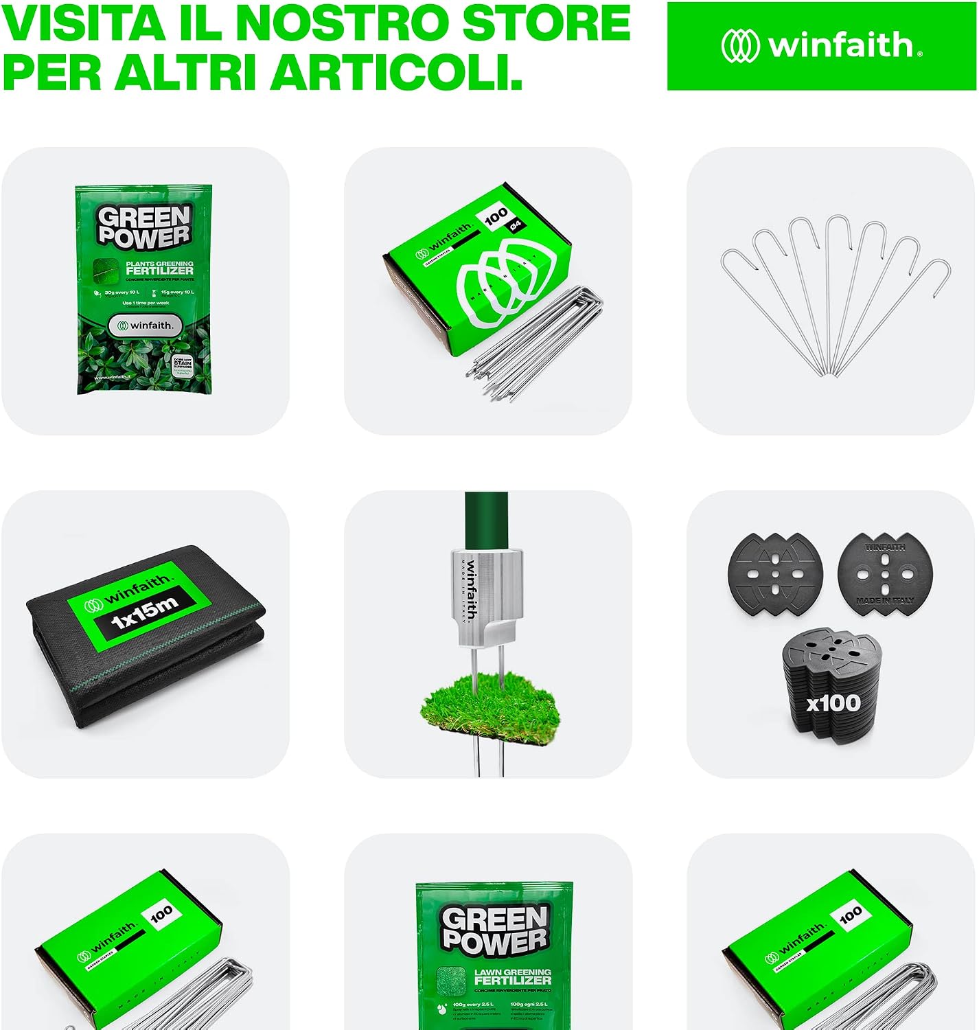 Thumbnail 6 de WINFAITH Picchetti Telo Pacciamatura 3 mm x 30 mm – 100 pezzi in acciaio zincato, anticorrosione