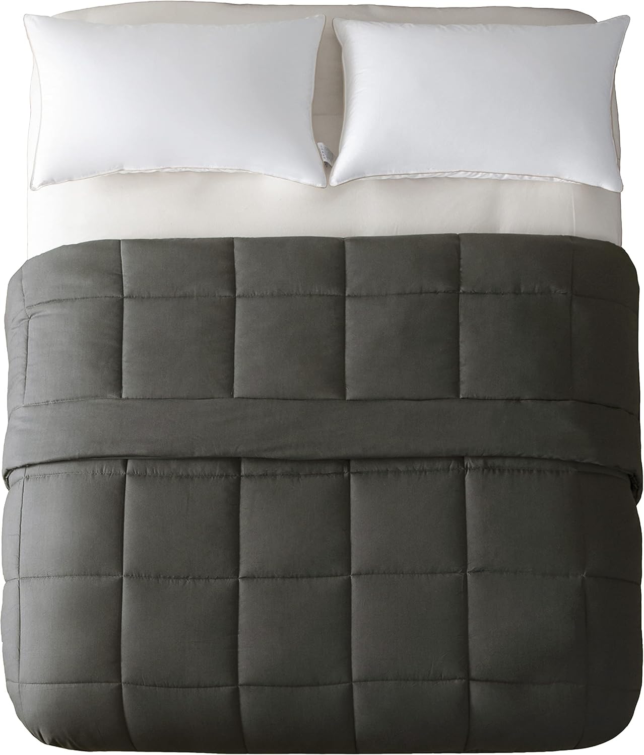 Thumbnail 6 de Yebeda Couette 4 Saisons en Microfibre – Gris Foncé 155x220 cm pour lit 2 personnes