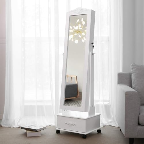 Detalle de Armoire SONGMICS LED avec miroir et grand tiroir