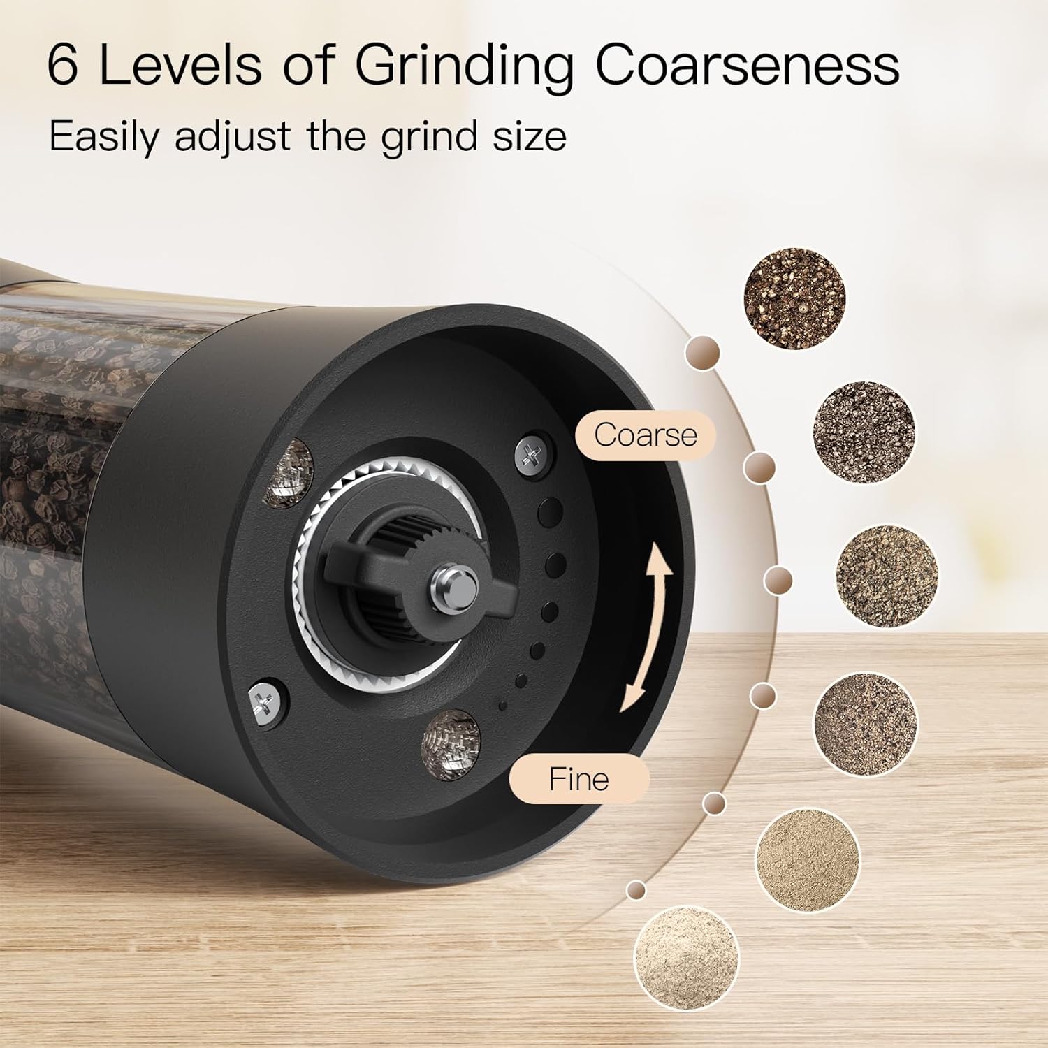 Thumbnail 2 de Ultrean Salt and Pepper Grinder Set 80ml ⚖