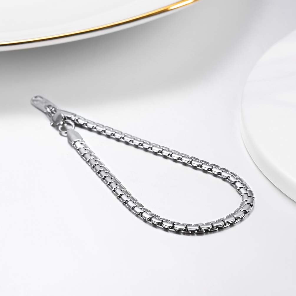Detalle de Bracelet chaîne PROSTEEL en acier inoxydable 316L, maillon plat 4 mm/6 mm (20/22 cm)