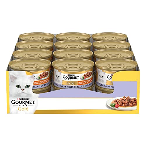 Gourmet Gold Dadini in Salsa con Vitello e Verdure – 24 lattine da 85 g
