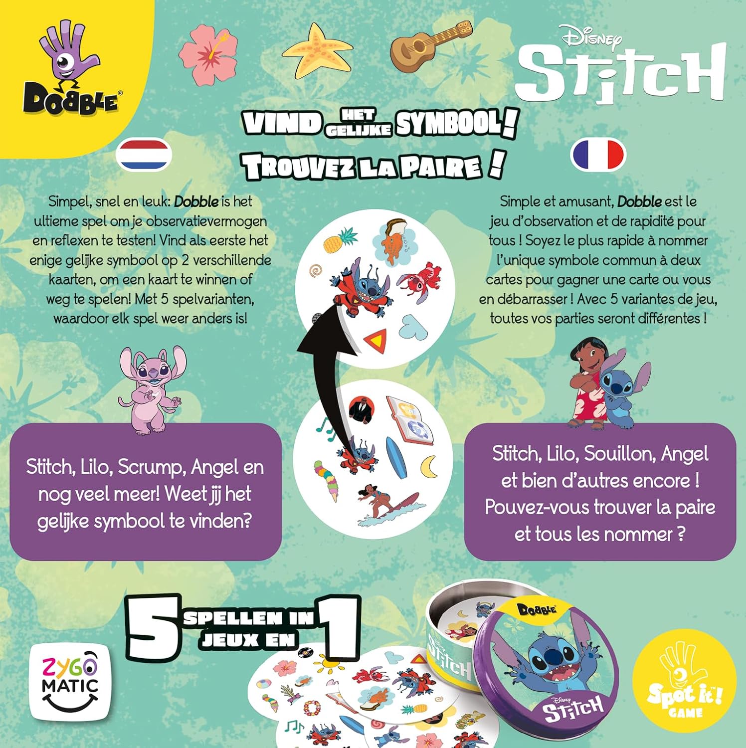 Thumbnail 2 de Asmodee - DOBBLE : Stitch – Jeu de Société