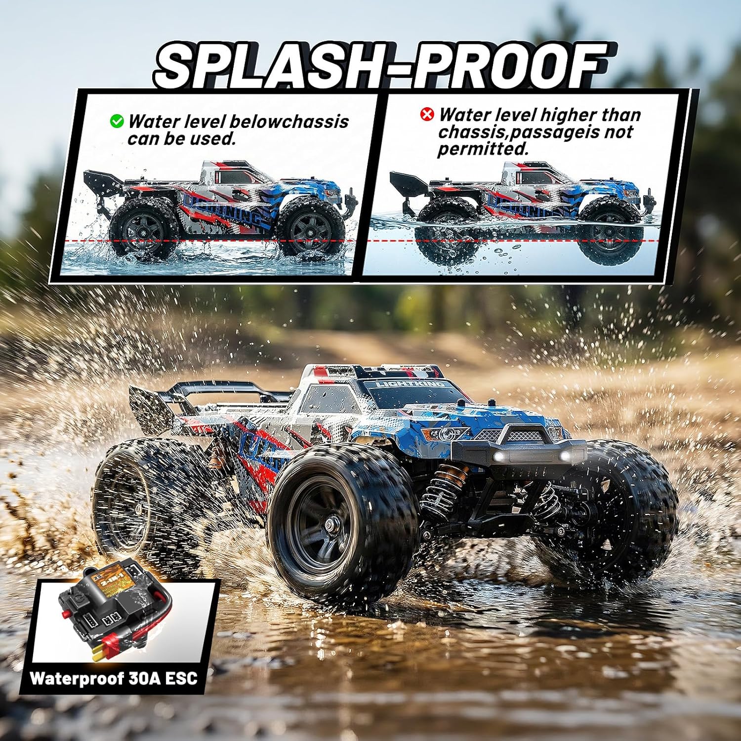 Thumbnail 5 de Cirmine Ferngesteuertes 1:18 RC Auto 4WD Offroad – High Speed 36 km/h, 2× 7,4V 1300mAh Li-Ion, 2,4GHz, Metall-Getriebe
