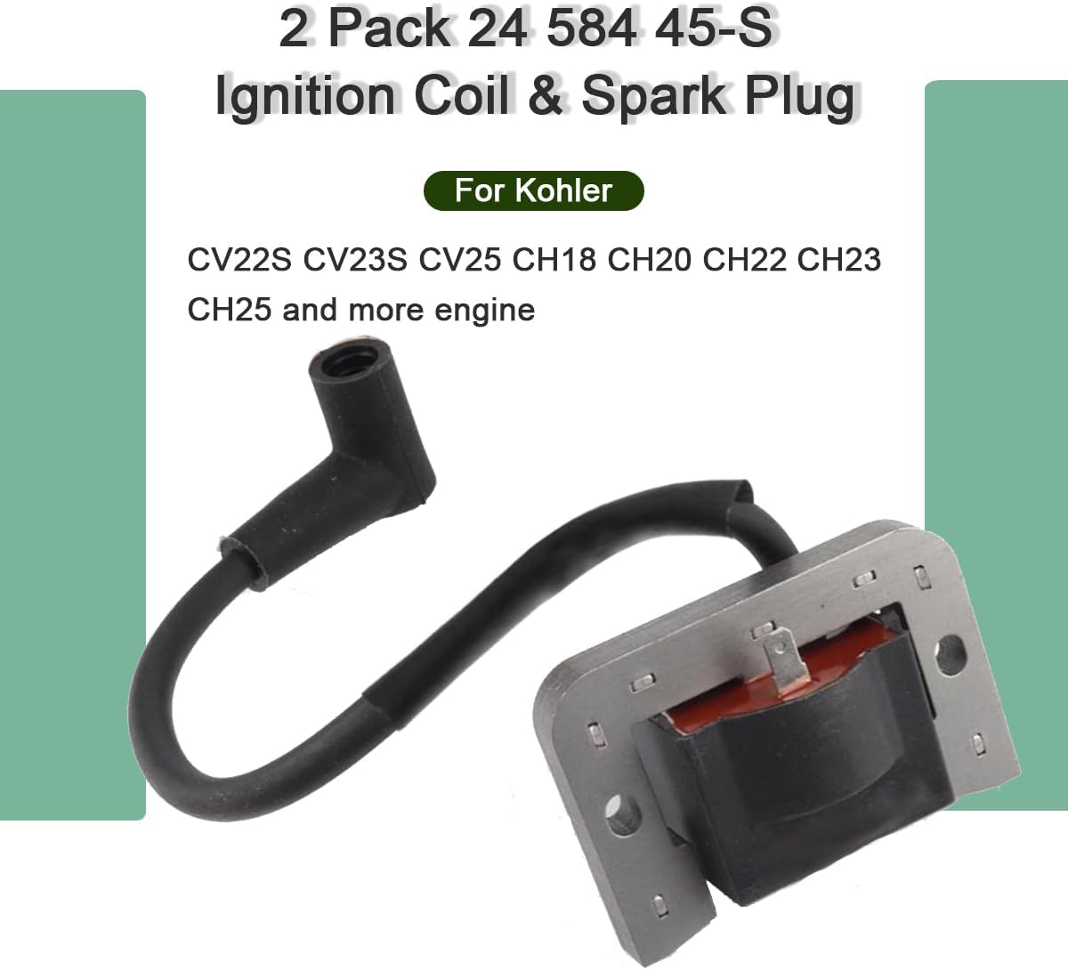 Thumbnail 2 de ZAMDOE 24 584 45-S Ignition Coil (24-584-01S) replacement for select Kohler, John Deere and Toro engines