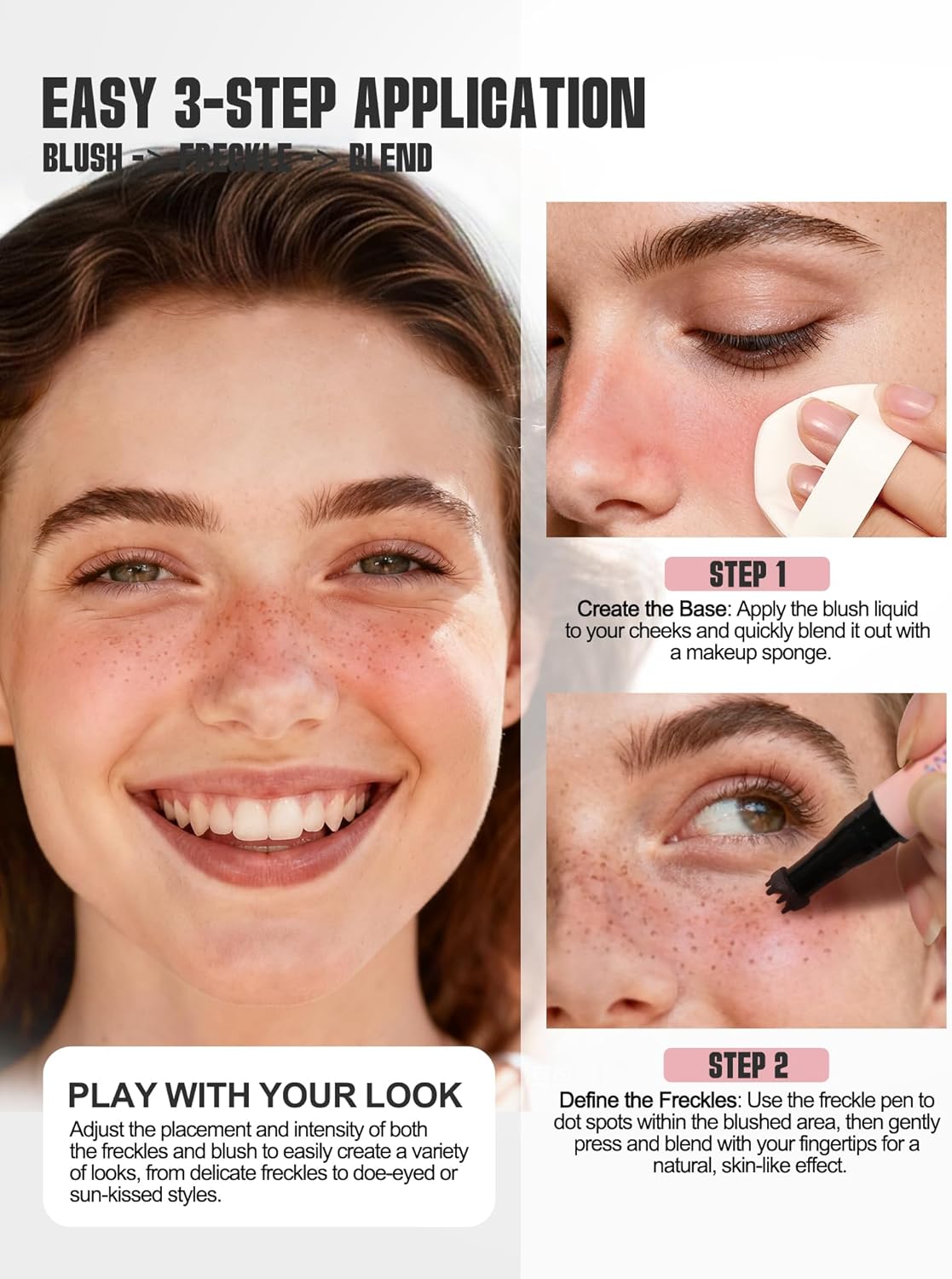 Detalle 2 de Anglicolor Penna blush per lentiggini 2 in 1 (02 MOCHA) rosa tenue naturale