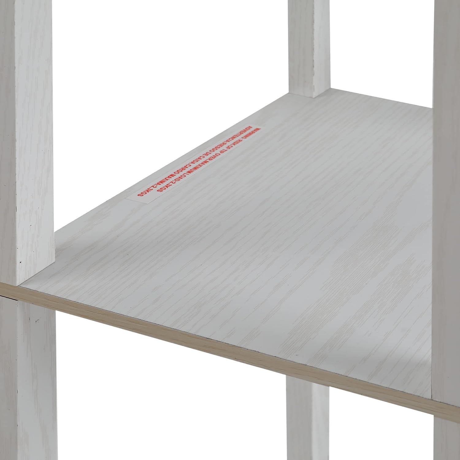 Detalle 2 de HOMCOM lampadaire avec étagères 3 niveaux (160 cm) en MDF blanc
