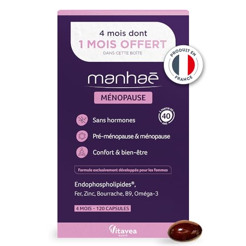 Detalle de Vitavea Santé - Manhaé Ménopause 4 mois — Oméga-3 et bourrache, cure sans hormones