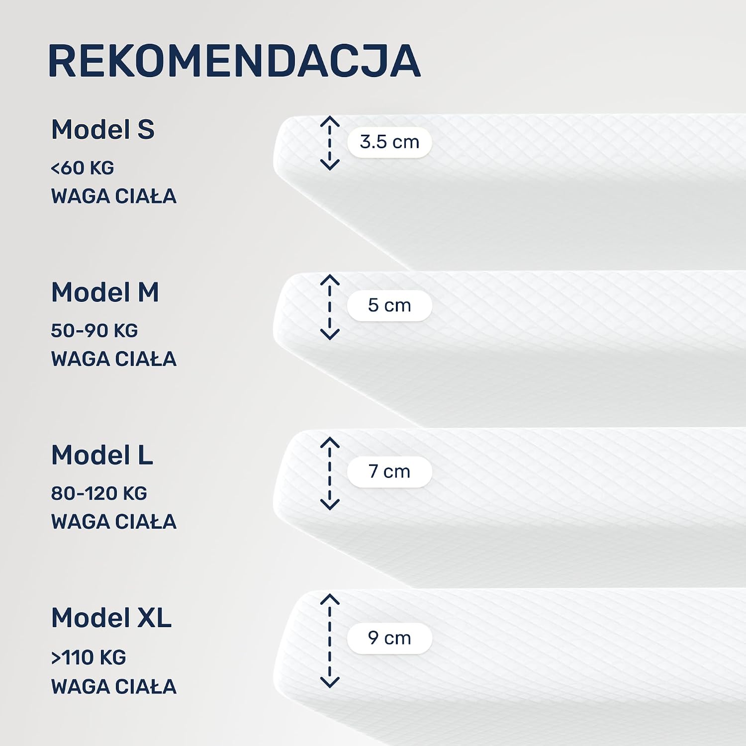 Thumbnail 5 de Dailydream Model S nakładka na materac z pianką memory, 140 × 200 cm, 3,5 cm