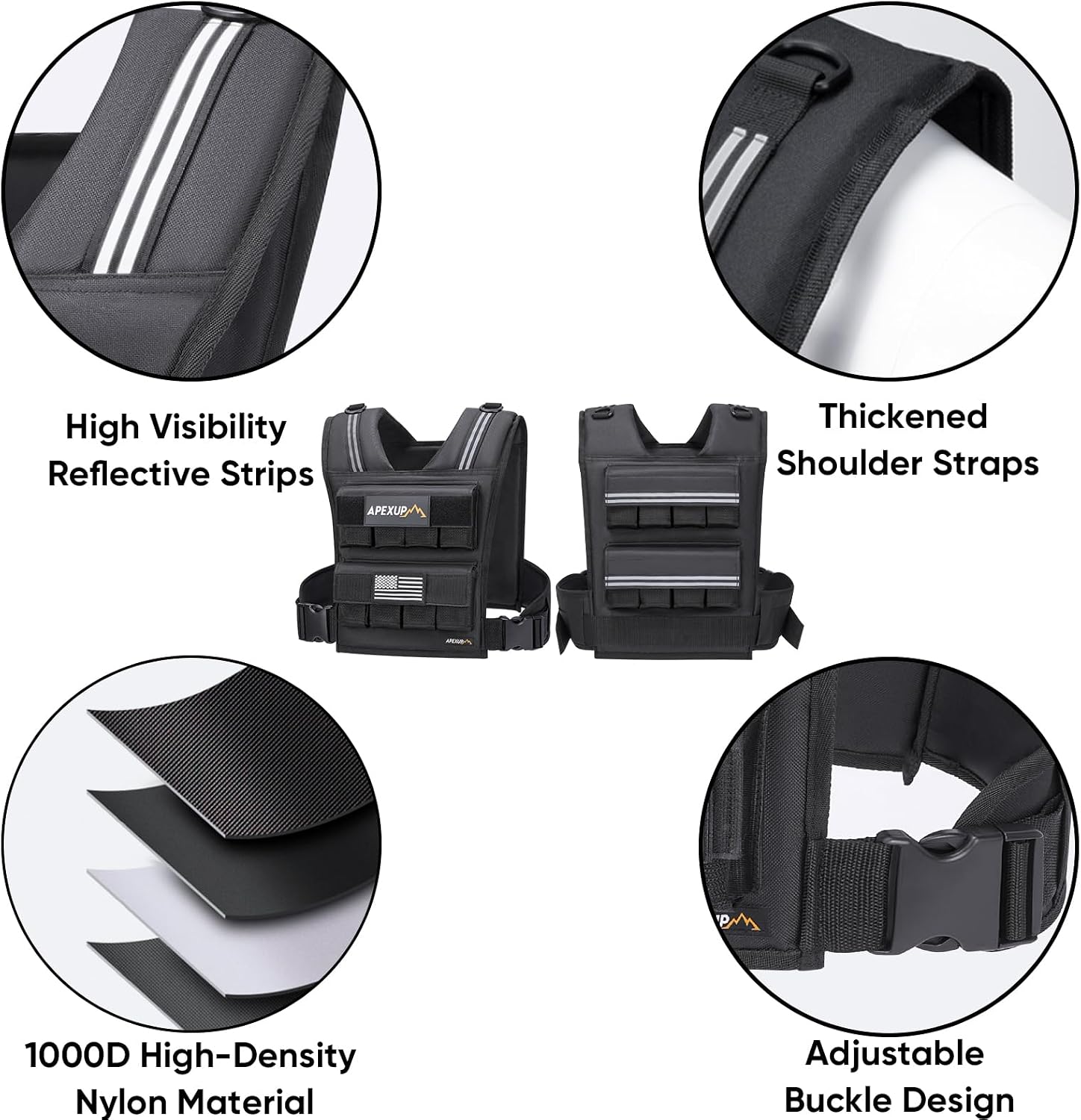 Thumbnail 4 de APEXUP Adjustable Weighted Vest 40lbs ⚖