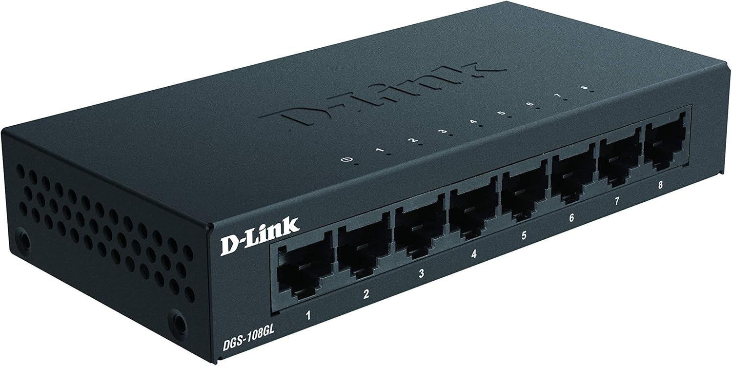 Thumbnail 1 de D-Link DGS-108GL 8-Port Gigabit Unmanaged Desktop Switch (fanless, low profile, metal)