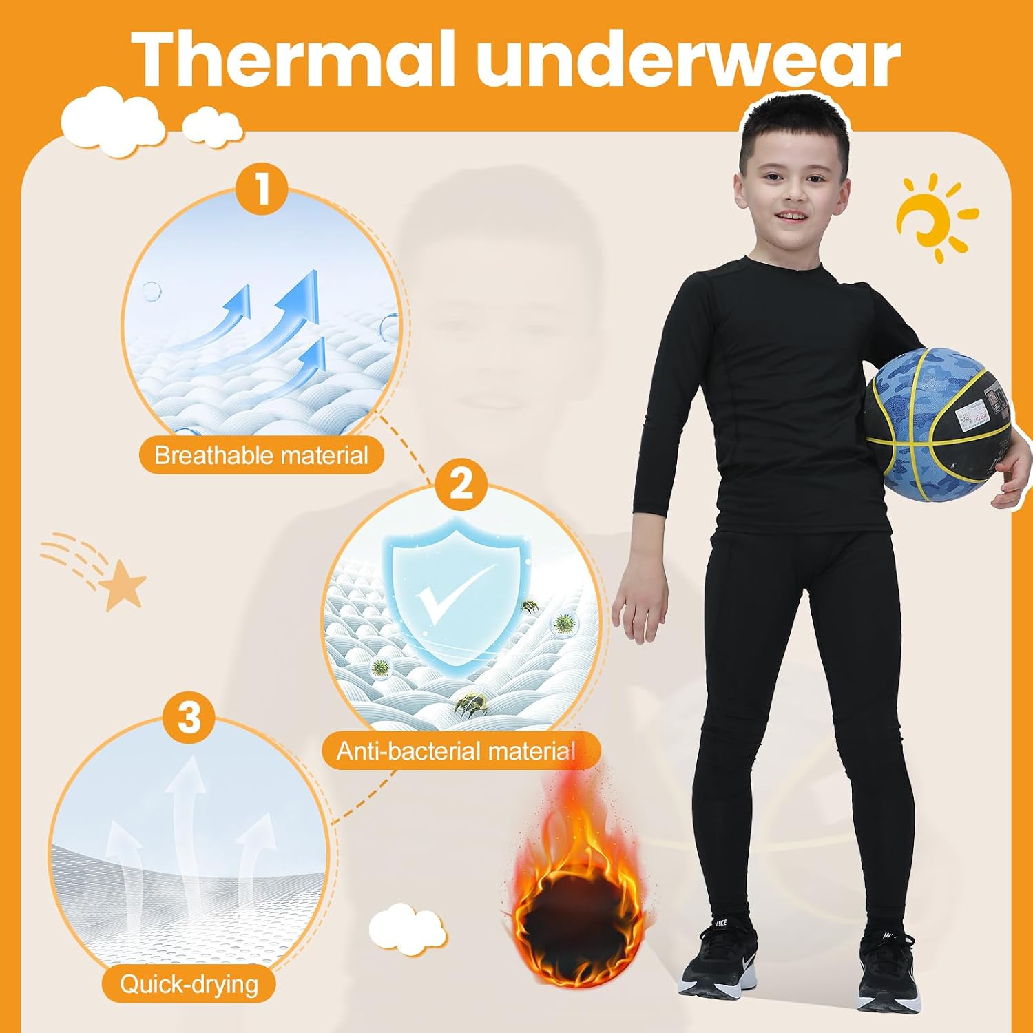 Thumbnail 2 de Leeboom Thermounterwäsche Kinder 110-120 cm