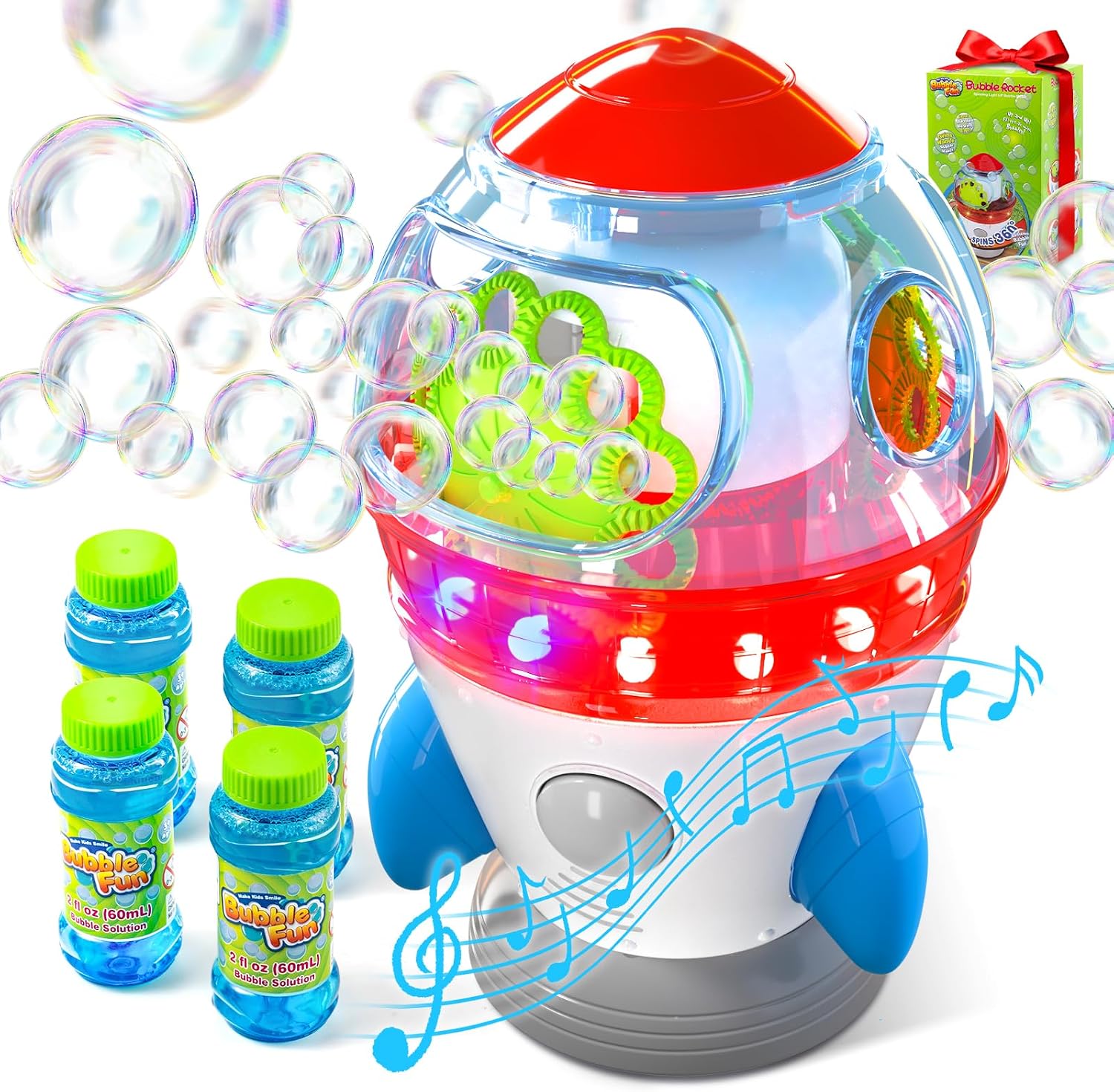 Detalle de Rocket-Shaped Bubble Machine for Kids