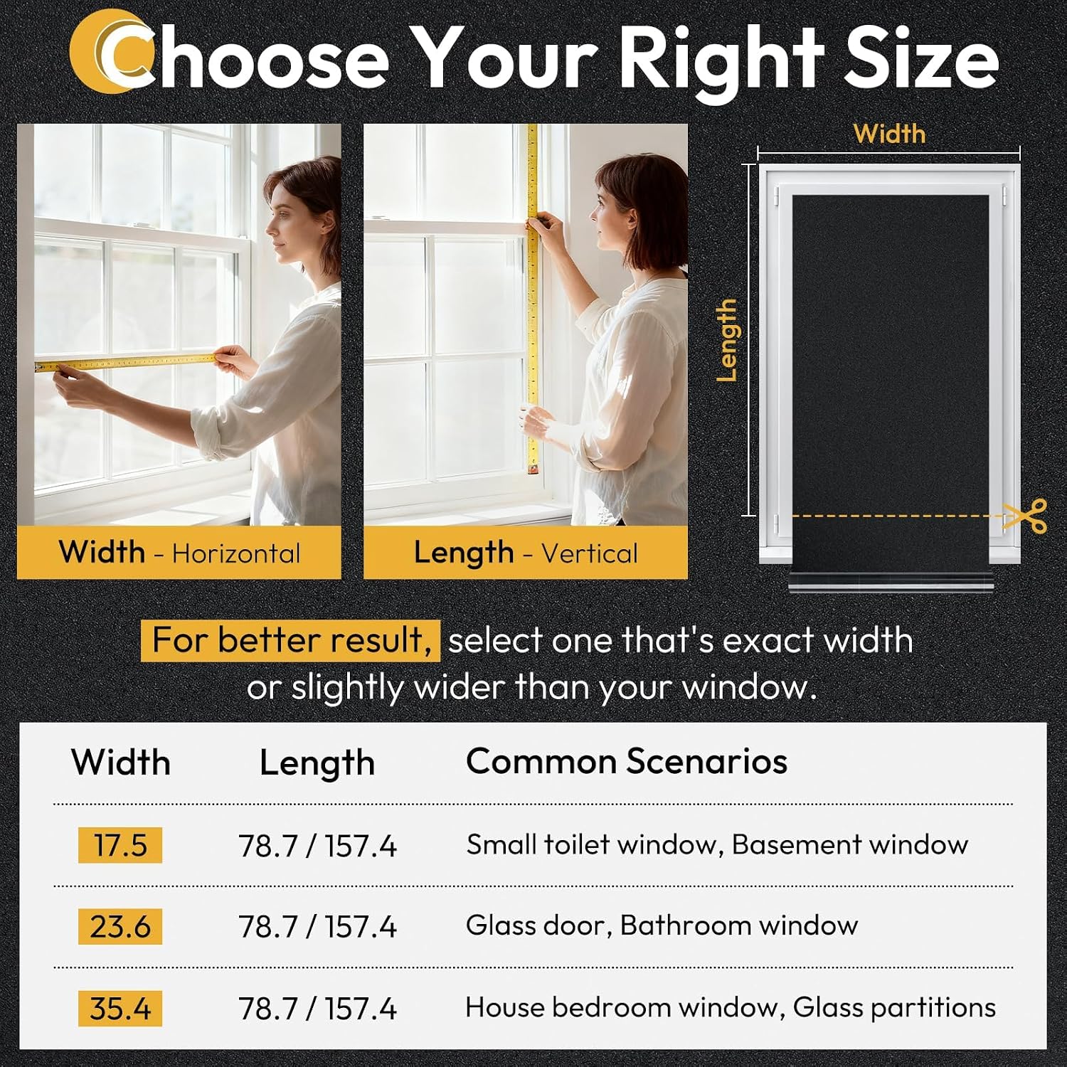 Thumbnail 6 de rabbitgoo Blackout Window Film 17.5 x 78.7 in.