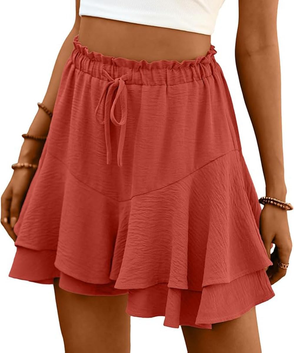 Thumbnail 2 de ABINGOO Damen Shorts Sommer mit Rüschen – Leicht, luftig, hoher Taille