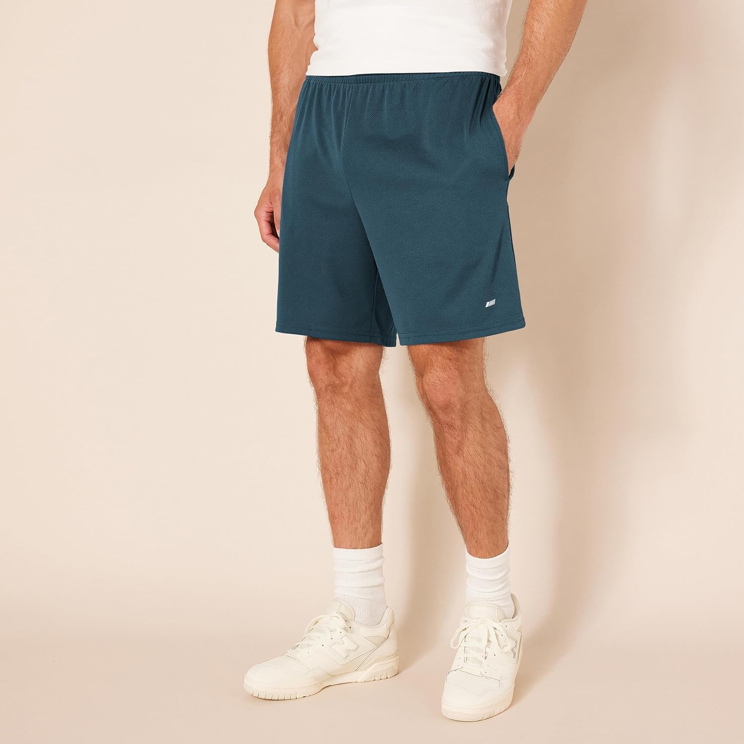 Thumbnail 5 de Amazon Essentials Pantaloncini da Allenamento Tecnici per Palestra e Basket – Pacco da 2, Vestibilità Ampia Uomo