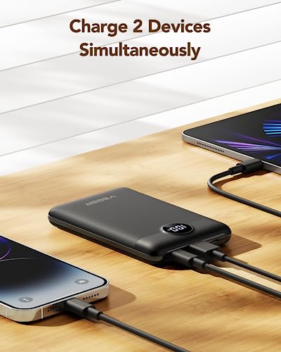 Detalle de VEGER Power Bank 10000mAh: carga rápida y diseño ultradelgado para tus dispositivos