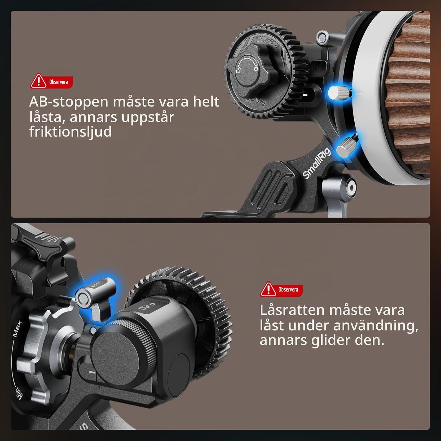 Thumbnail 4 de SMALLRIG F60 5163 följefokus med A/B-stopp och steglös dämpning
