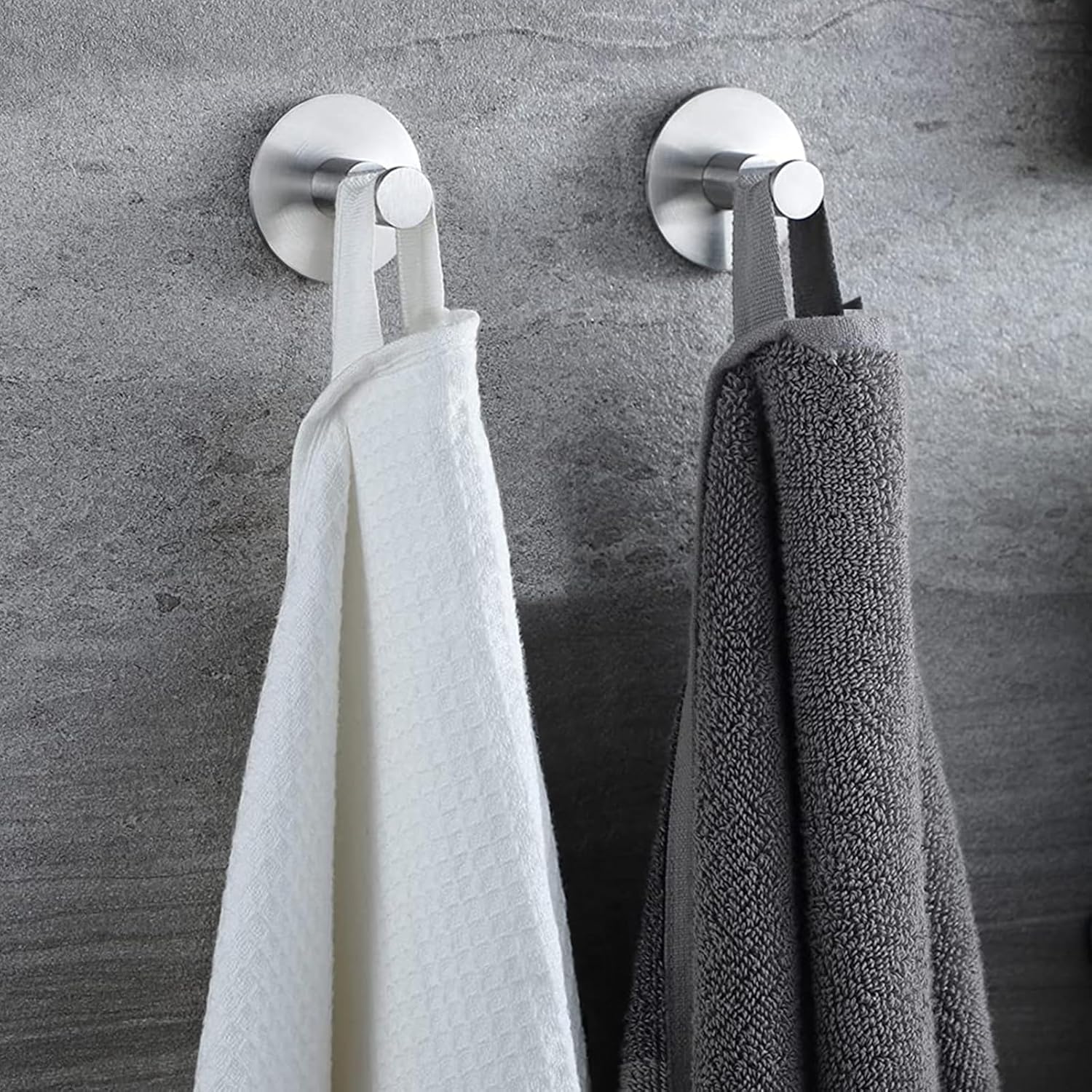 Thumbnail 3 de Lot de 5 crochets adhésifs RICOO en acier inoxydable pour salle de bain et cuisine (MH016-5)