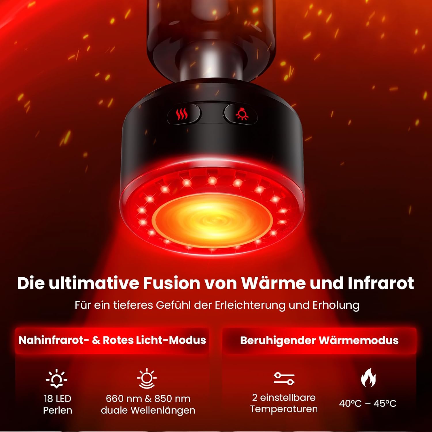 Detalle de BOB AND BRAD D6 Ultra Massagepistole mit Infrarot-Heizmassagekopf (16 mm Amplitude)