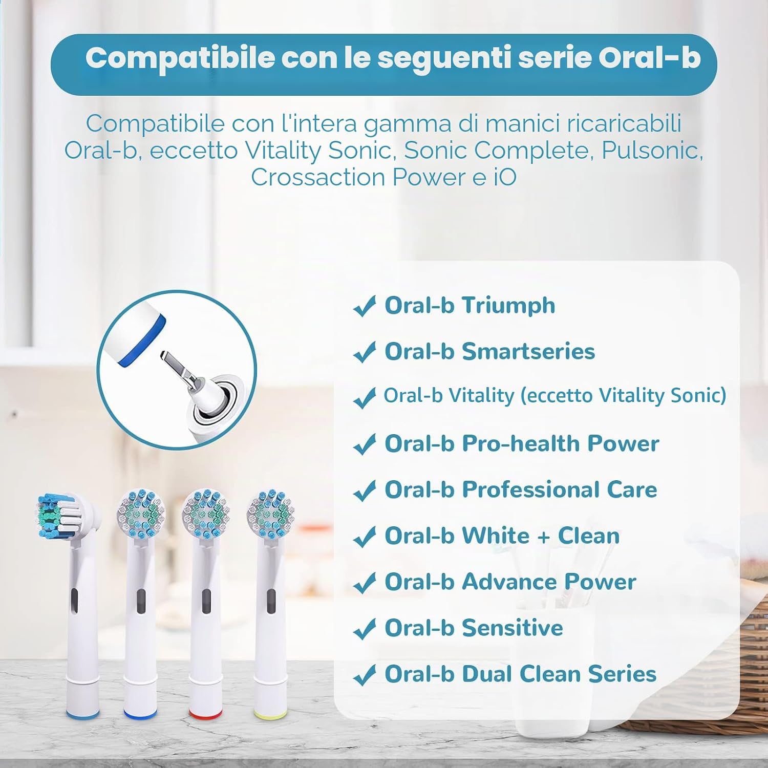 Thumbnail 1 de GENKENT 16 Testine di Ricambio Compatibili con Testine Oral-B CrossClean