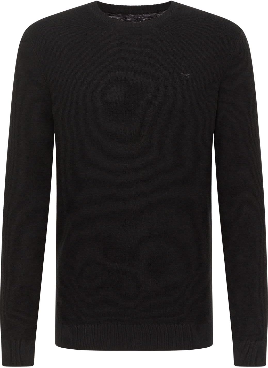 Detalle de MUSTANG Elliot Herren Rundhals-Pullover – Regular Fit Blau/Schwarz, Größen S–6XL