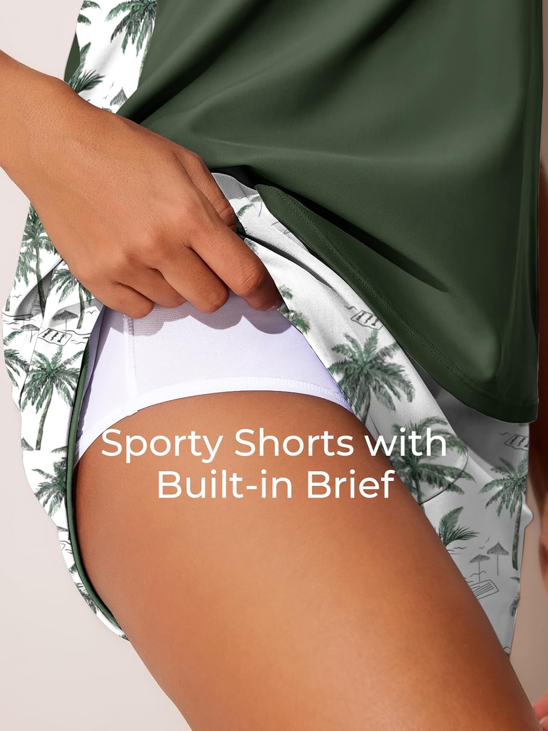 Thumbnail 4 de Summer Mae Tankini Blouson Swimsuit with Pockets and Shorts (2-Piece, 2026) For Women