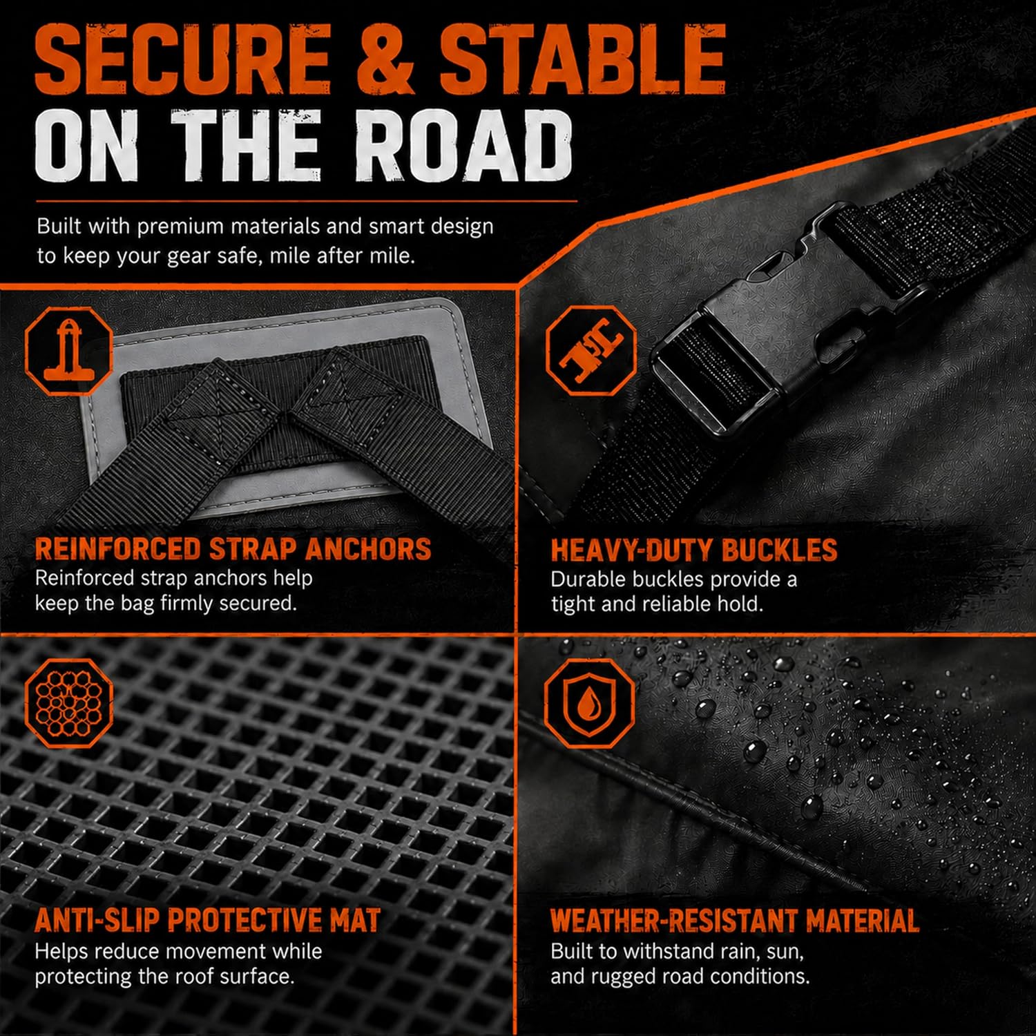 Thumbnail 4 de KEVEBUB car roof bag 21 cu ft waterproof
