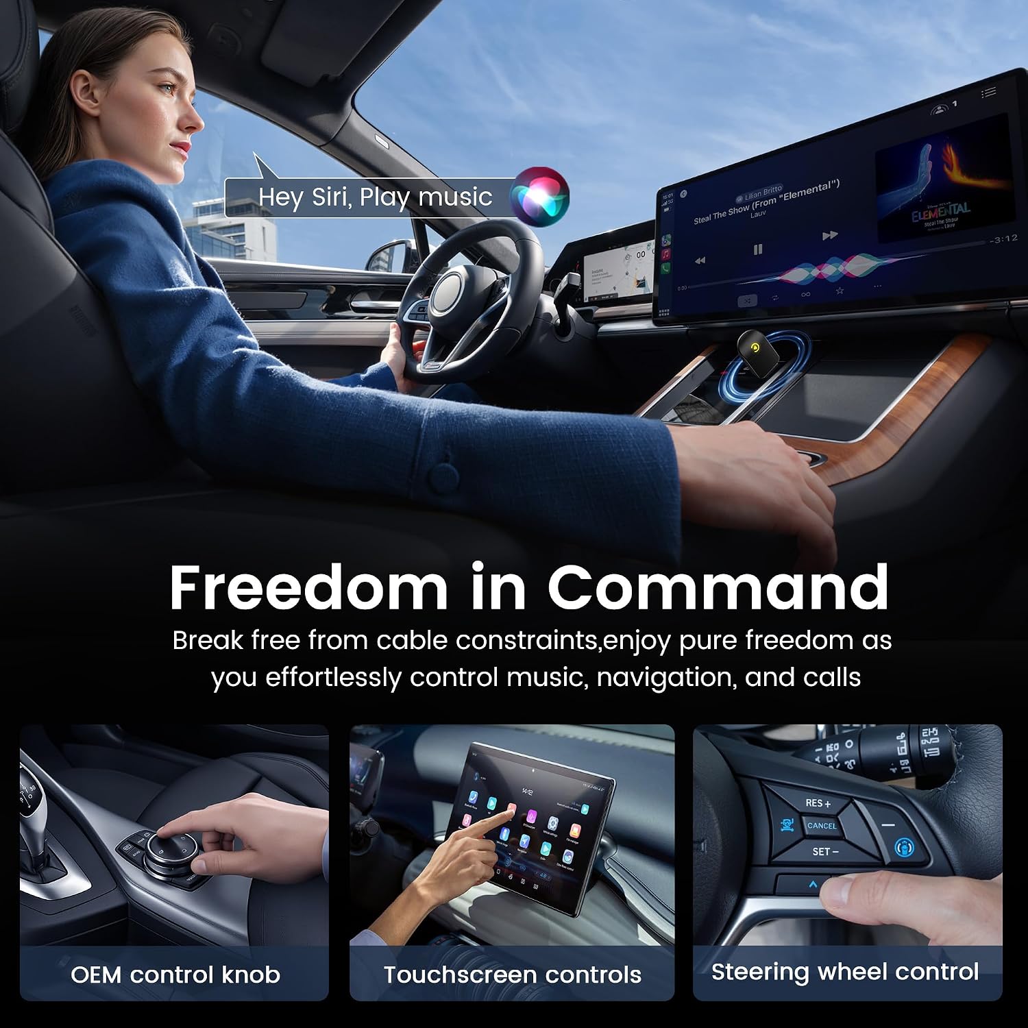 Thumbnail 6 de Lincisoonic C1 Wireless CarPlay Adapter, Mini Design, USB-A/USB-C