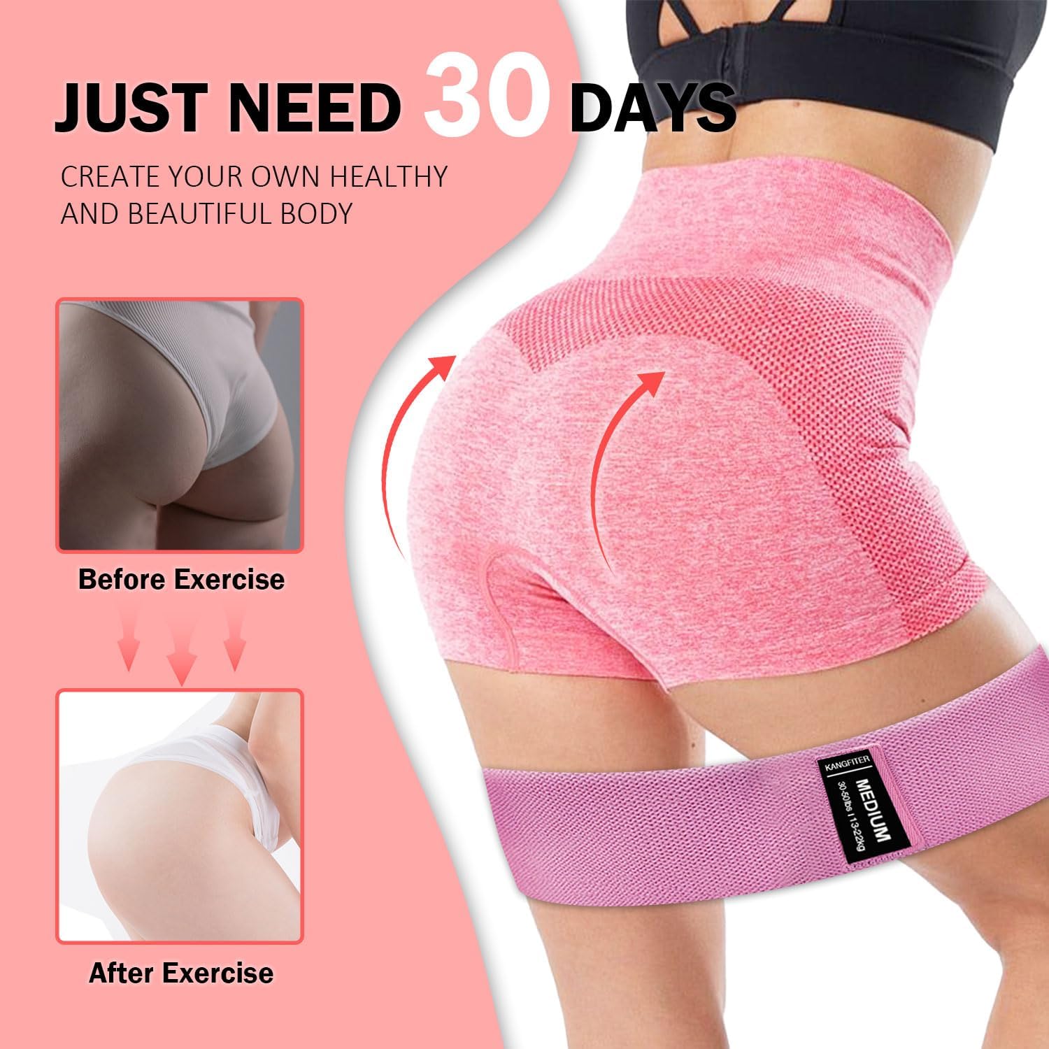 Thumbnail 5 de KANGFITER Fabric Resistance Bands 3-Pack ๐