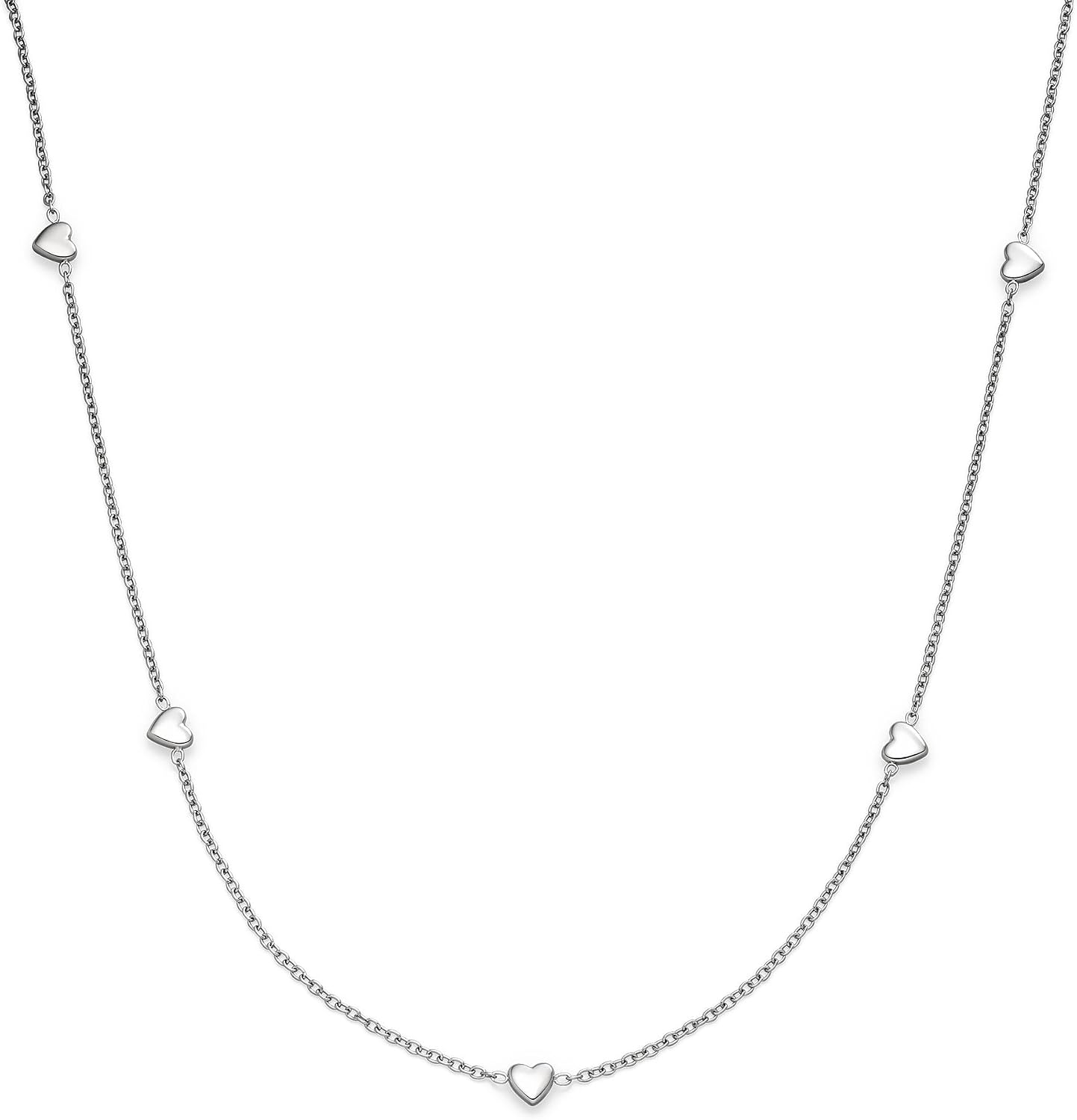 Detalle de s.Oliver Damen Schmuck – Fußkette aus Edelstahl 270 mm, Herz-Charme, Karabinerverschluss – Elegant, langlebig und als Geschenkidee