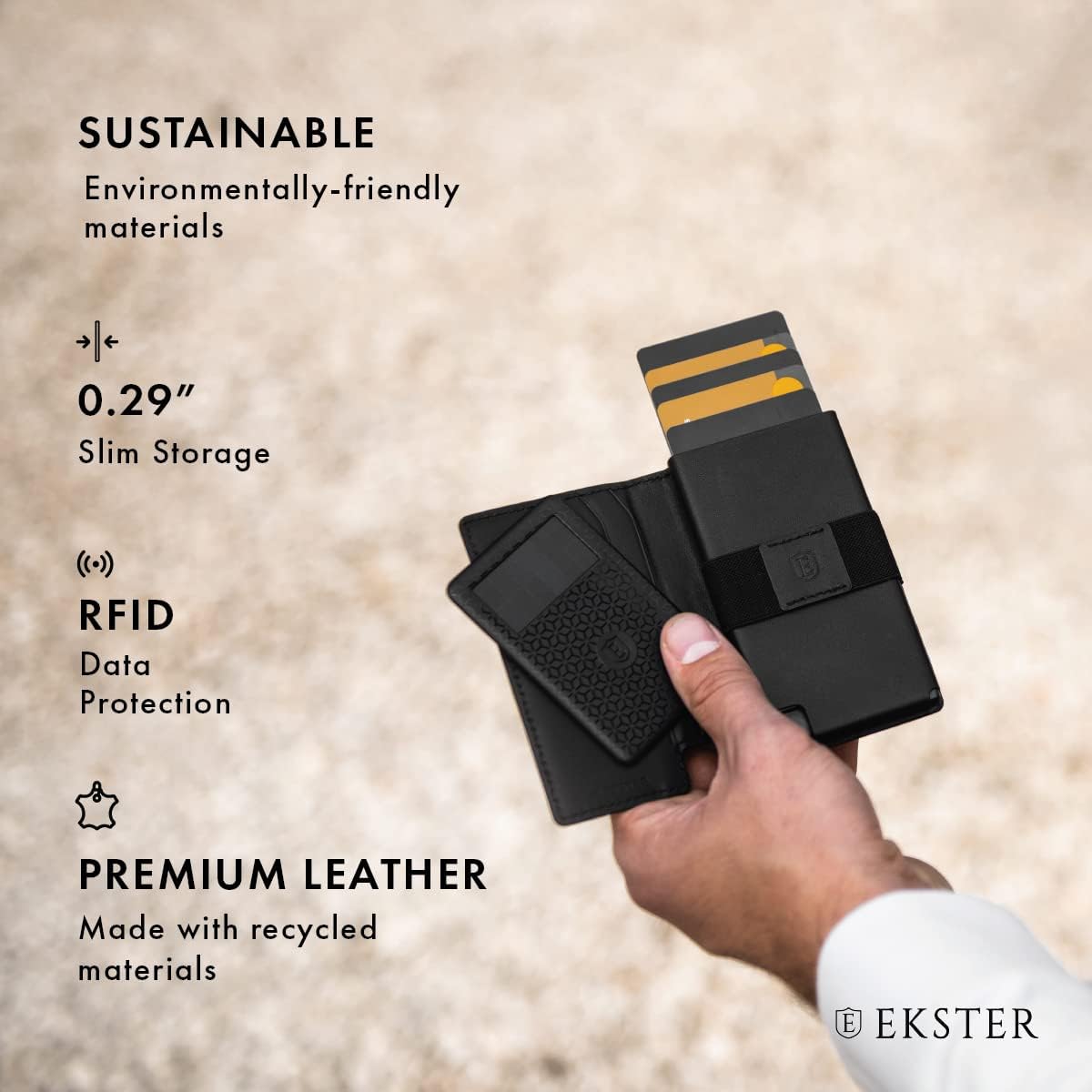 Thumbnail 3 de Ekster Minimalist Wallet Nappa Black