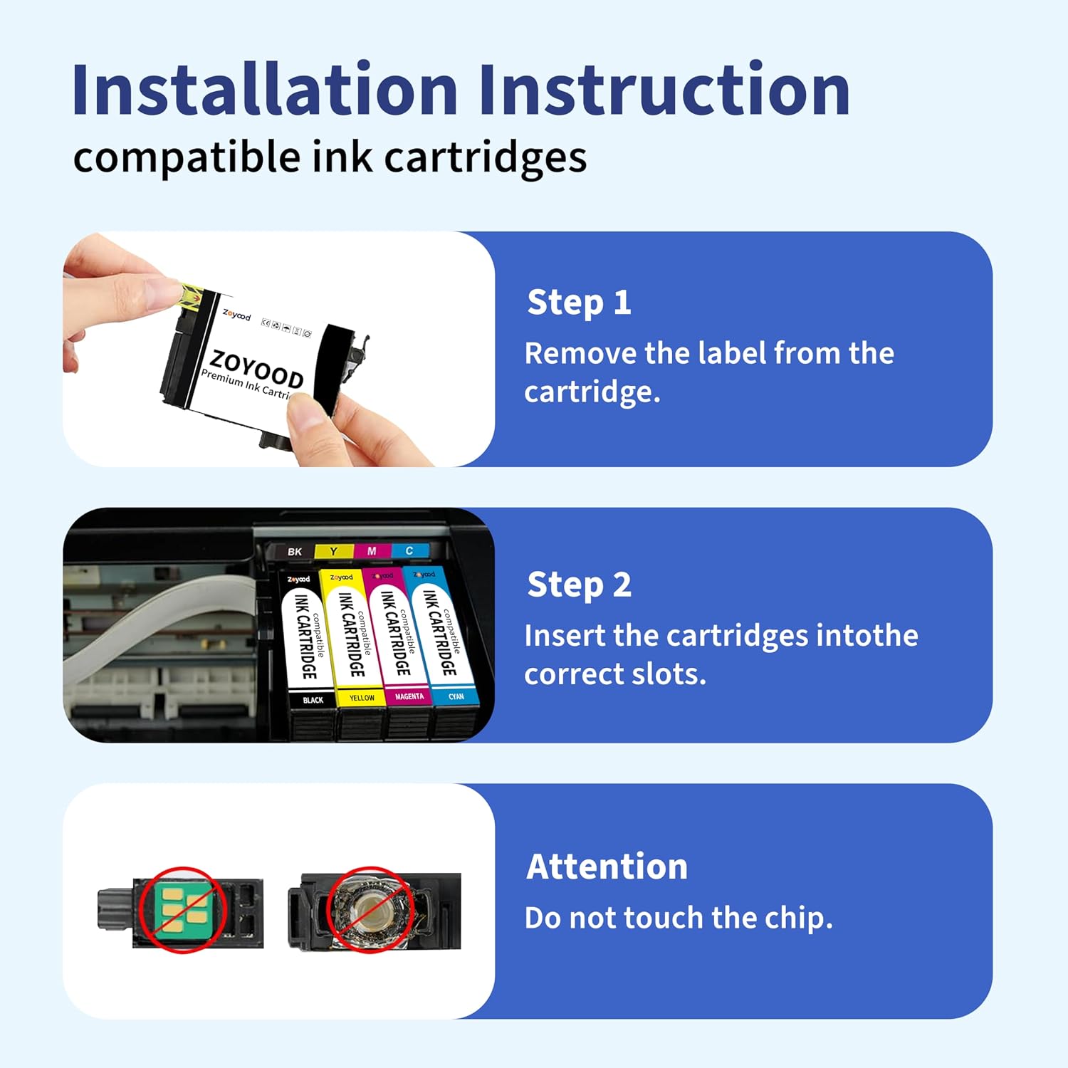 Thumbnail 3 de Zoyood Compatible 604XL Ink Cartridges Multipack for Epson: 12-Pack (Black, Cyan, Magenta, Yellow) for Expression Home and Workforce