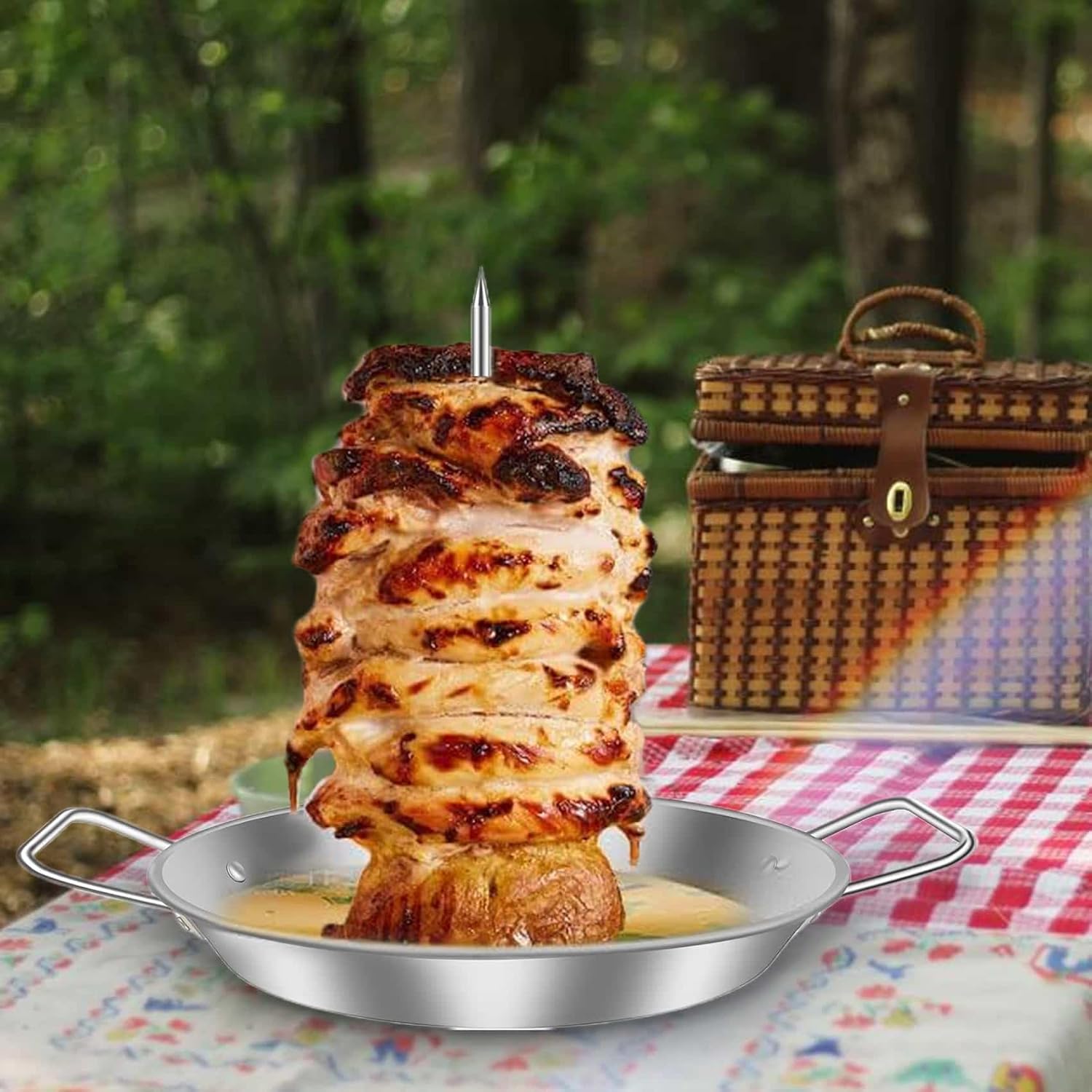 Thumbnail 4 de Vertical Meat Skewer Stainless Steel Grill Rack