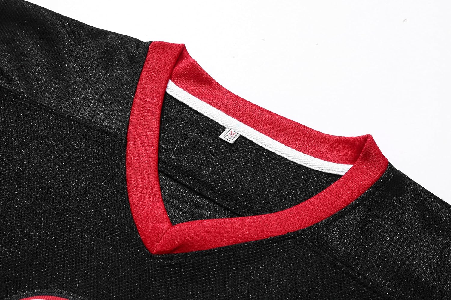 Detalle de PRIMITAS Men's Jason Voorhees Friday the 13th Hockey Jersey, Stitched