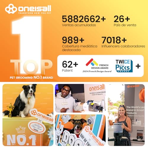Thumbnail 7 de oneisall Cortapelos para Perros con Aspiradora de Pelo: 7 en 1 para un Aseo Completo en Casa
