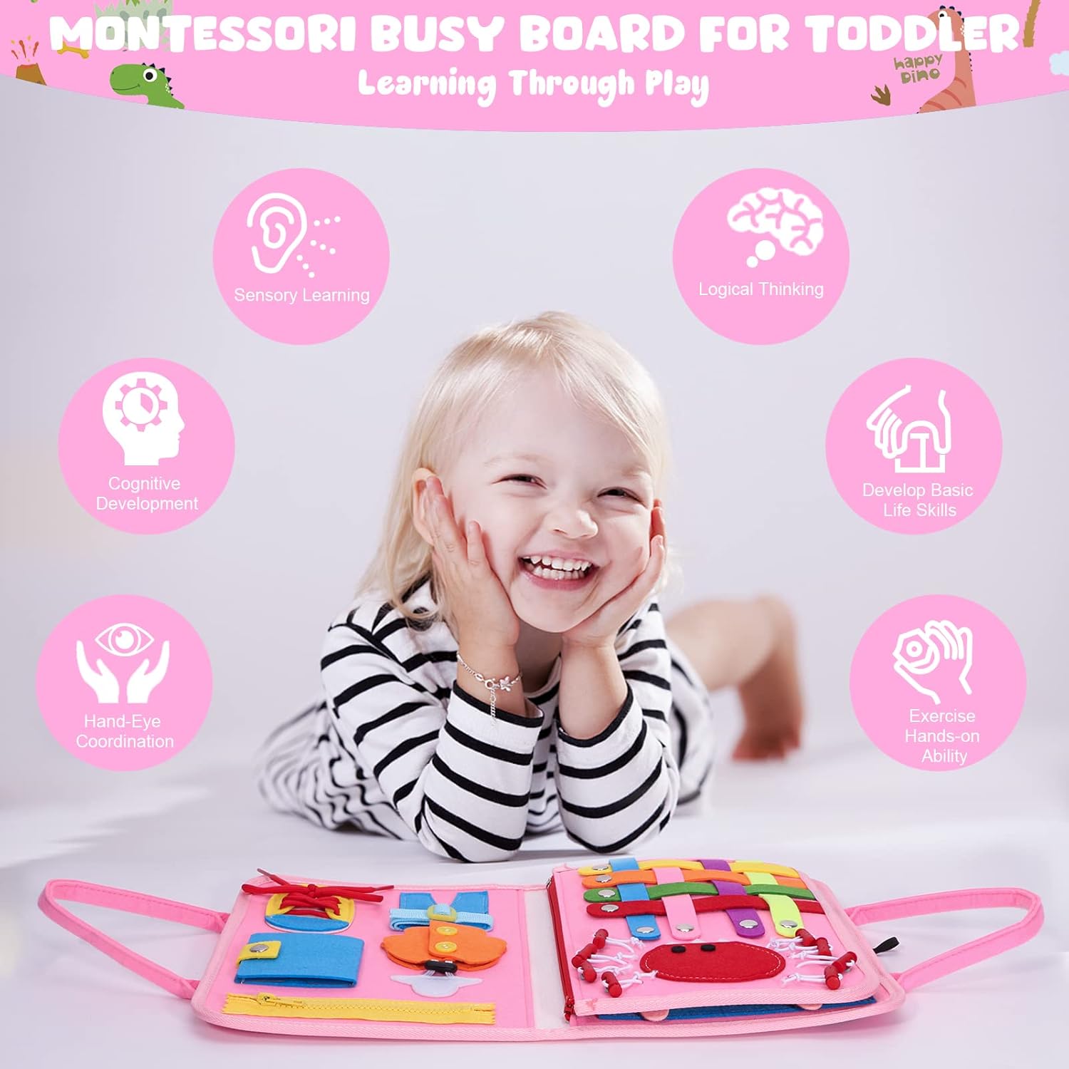 Thumbnail 2 de Busy Board for Toddlers Montessori Sensory Toys for Fine Motor Skills 🎪