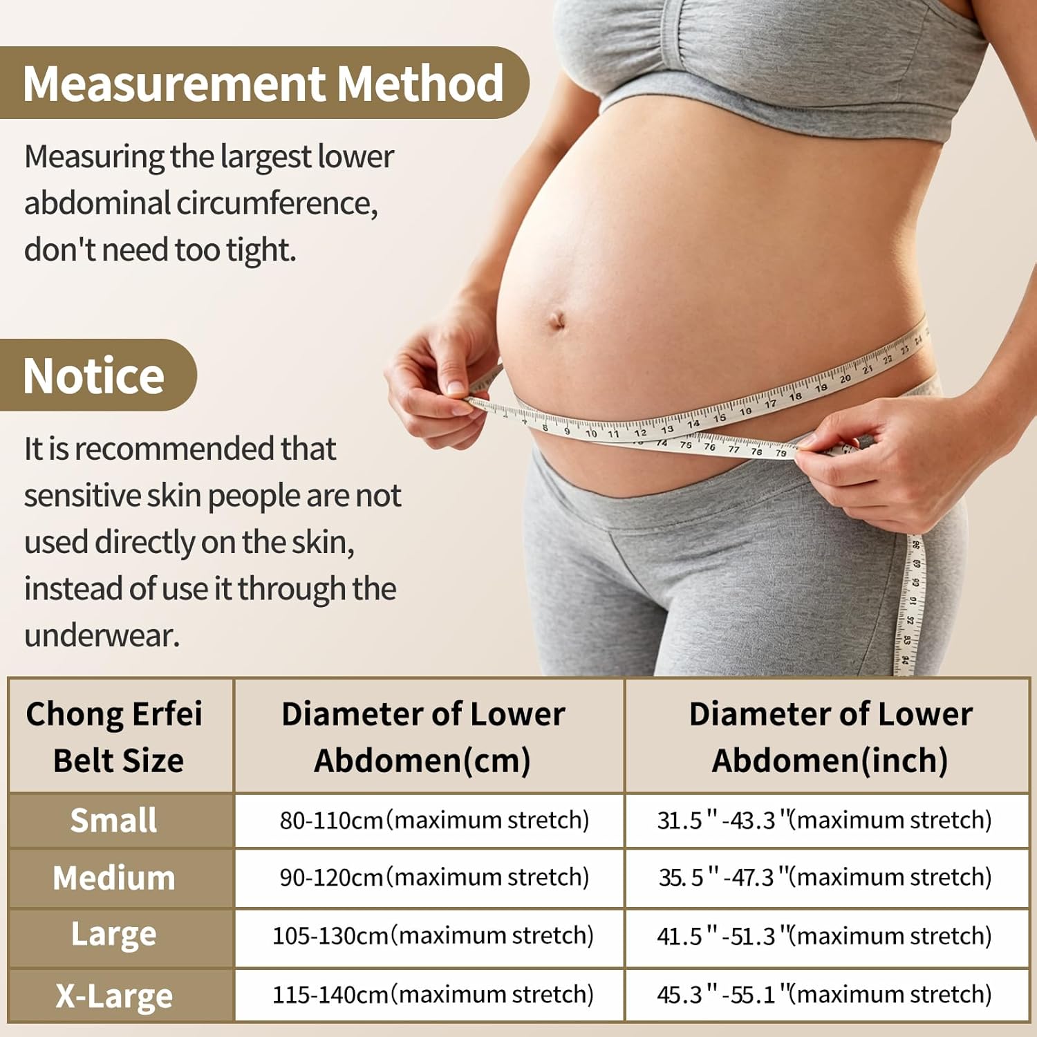 Detalle de ChongErfei 3-in-1 Pregnancy Support Belt (XL, Black)