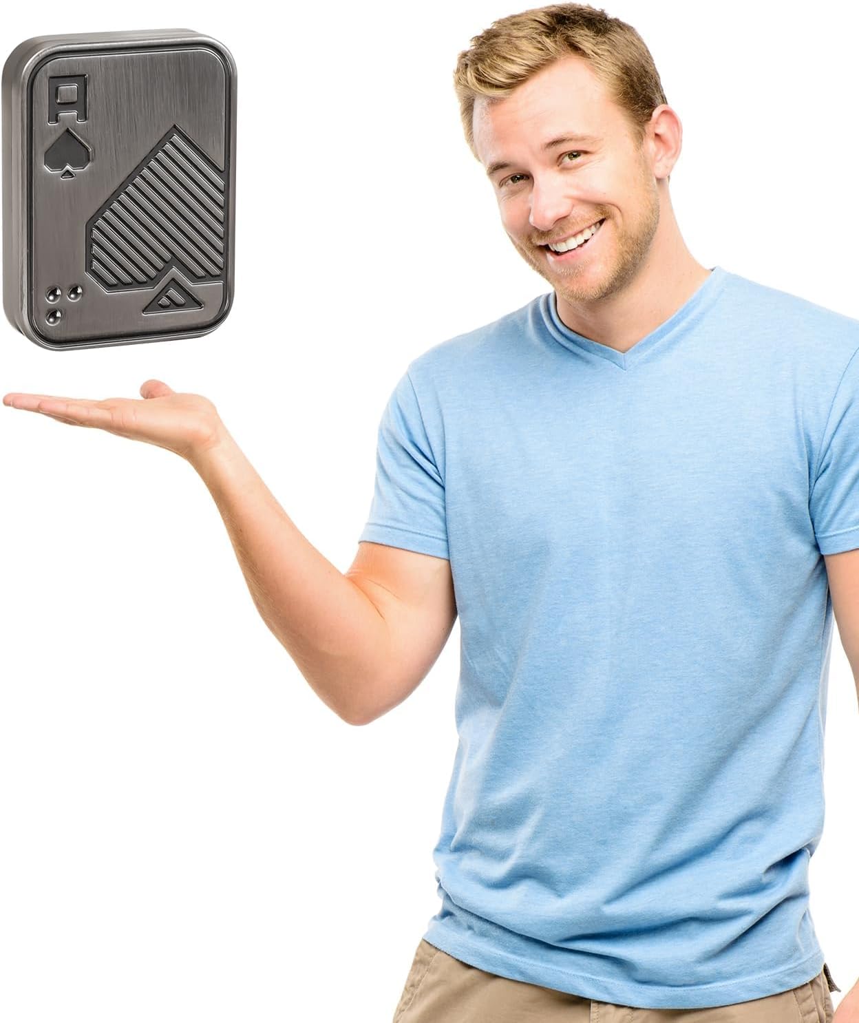 Thumbnail 5 de Bufccy Fidget Slider Metal Poker Push Card (Silver A) — magnetic hand spinner for adults