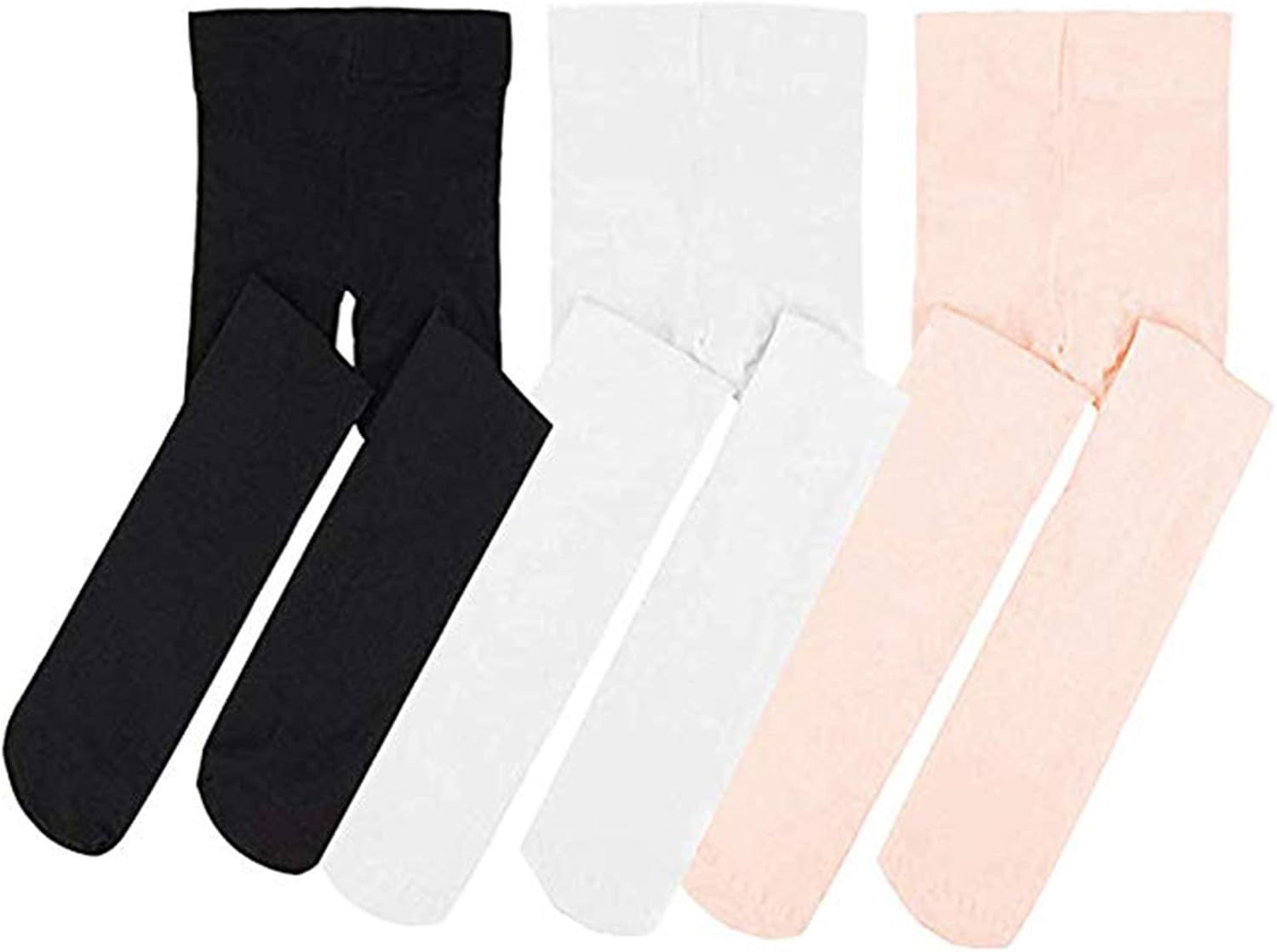 Detalle de Stelle Girls Ballet Dance Tights, Footed, High-Waist, Opaque Stretch, 2T–15Y