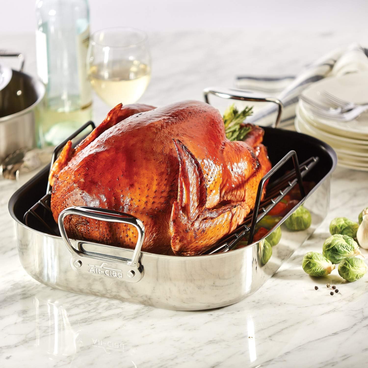 Detalle 1 de All-Clad Stainless Steel Roasting Pan 13 x 16 Inch