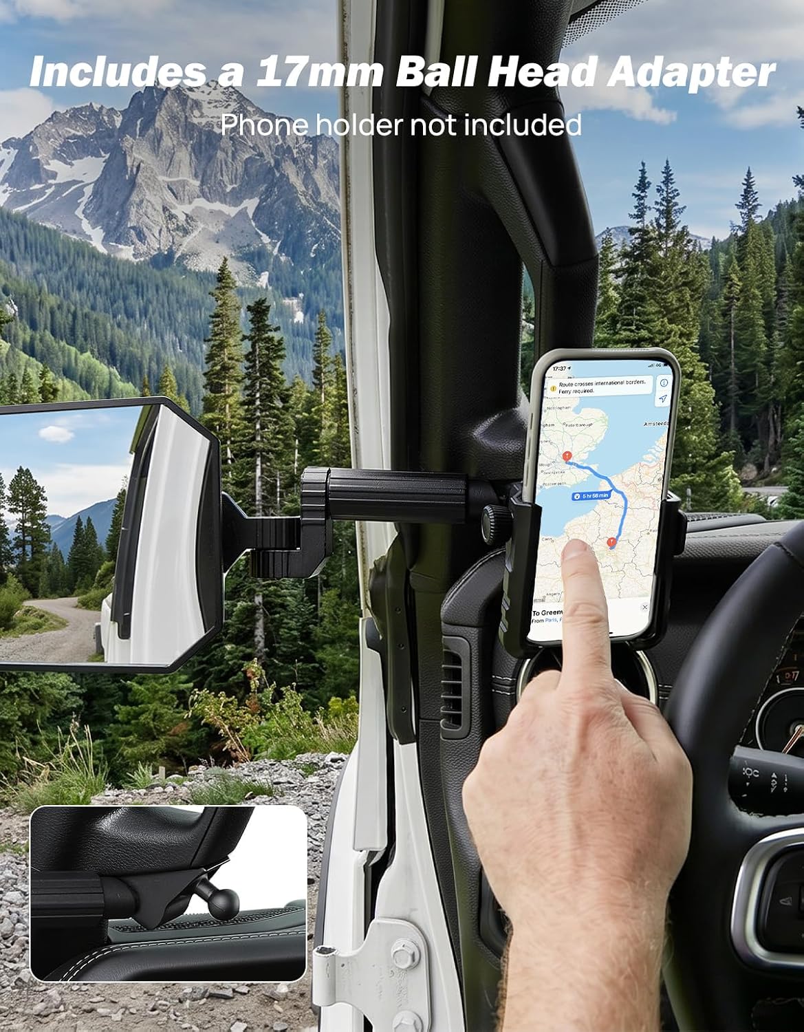 Thumbnail 5 de JOYTUTUS Mirrors Doors Off for 2018-2023 Wrangler