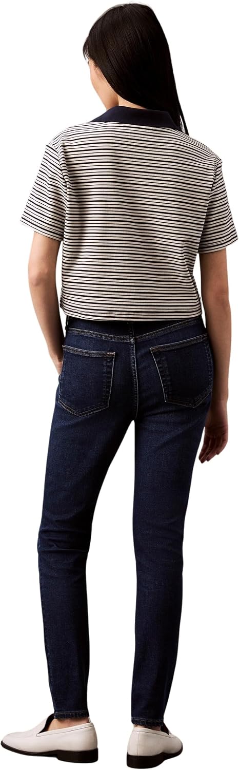 Detalle 2 de Calvin Klein Women's Mid Rise Skinny Blue Orbit Jeans