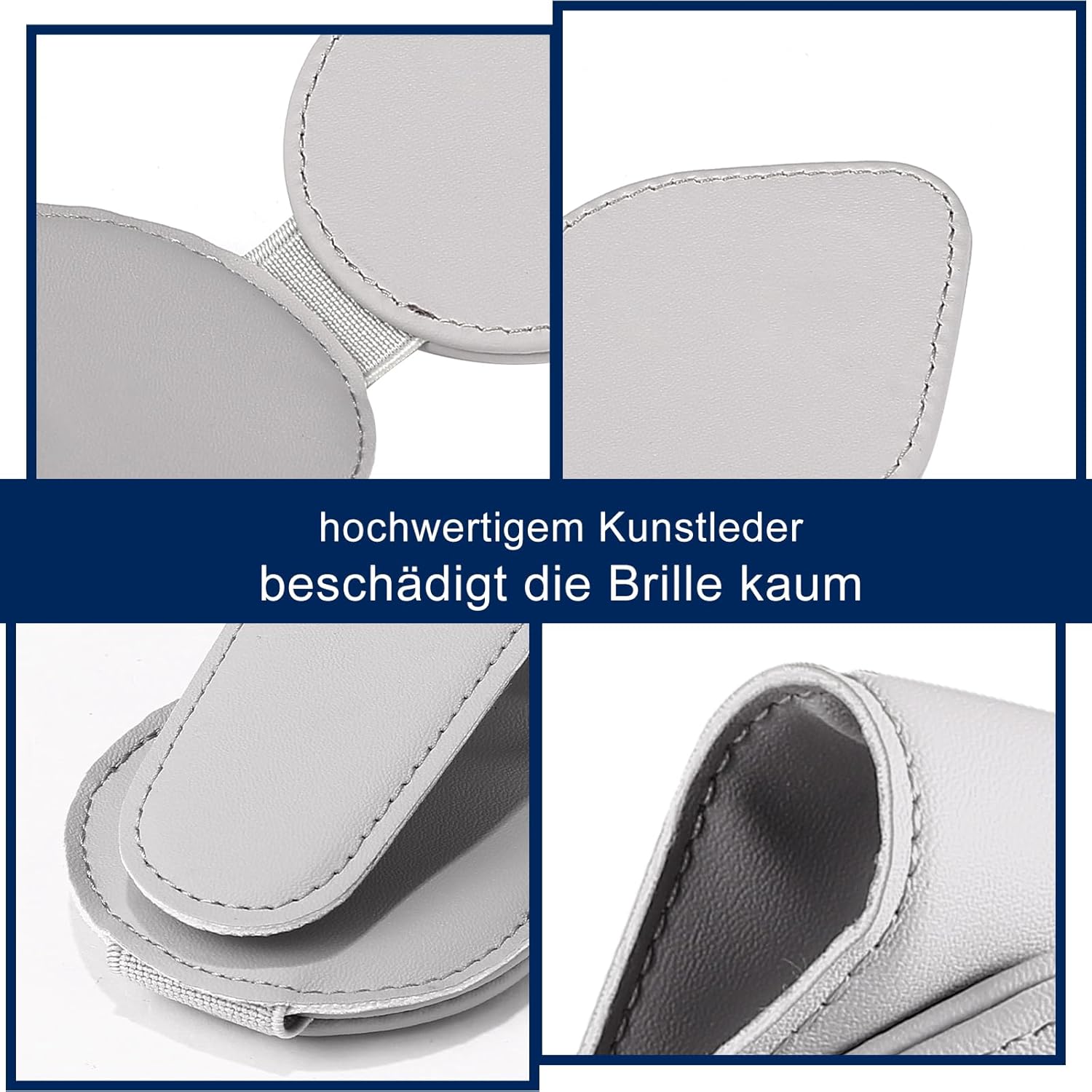 Thumbnail 6 de LIHAO Brillenhalter für Auto an der Sonnenblende (Grau) mit Magnet- sowie Ablagefunktion