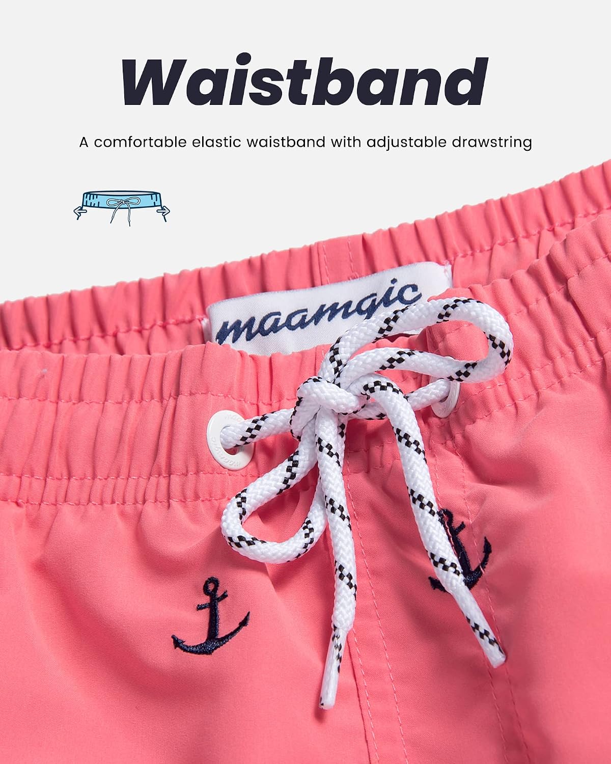 Thumbnail 5 de maamgic Men's Swim Trunks: Quick-Dry 7-Inch Board Shorts with Mesh Lining