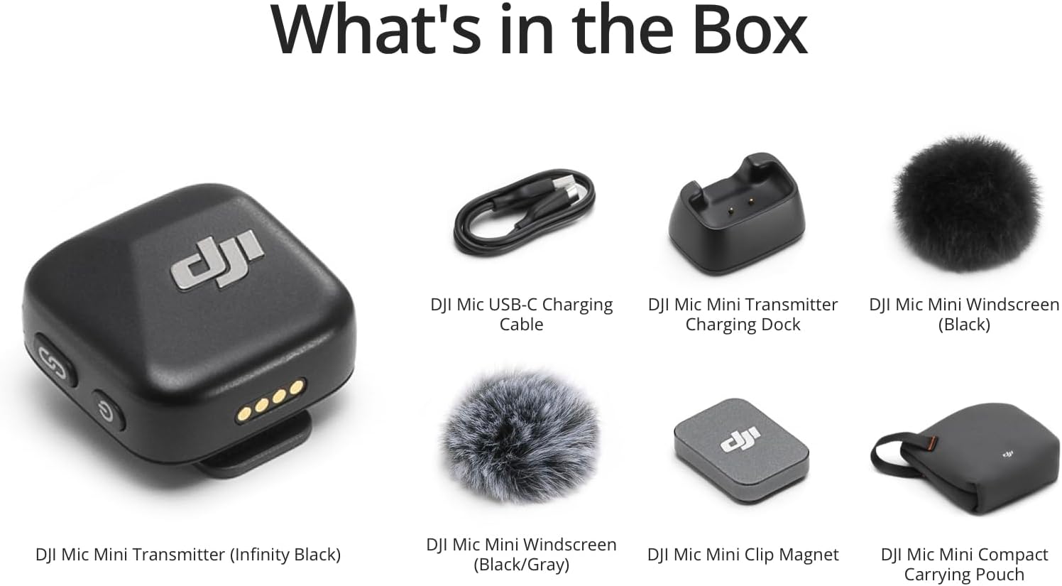 Detalle 2 de DJI Mic Mini Transmitter (Infinity Black) — Ultralight, Detail-Rich Audio