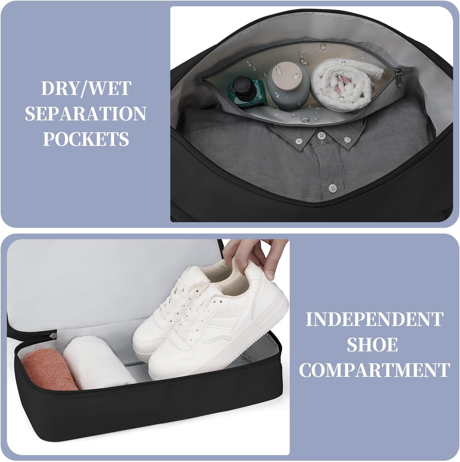 Detalle 2 de ETRONIK Ryanair Cabin Bag 40x30x20 (24L) with Shoe Compartment & Wet Pocket