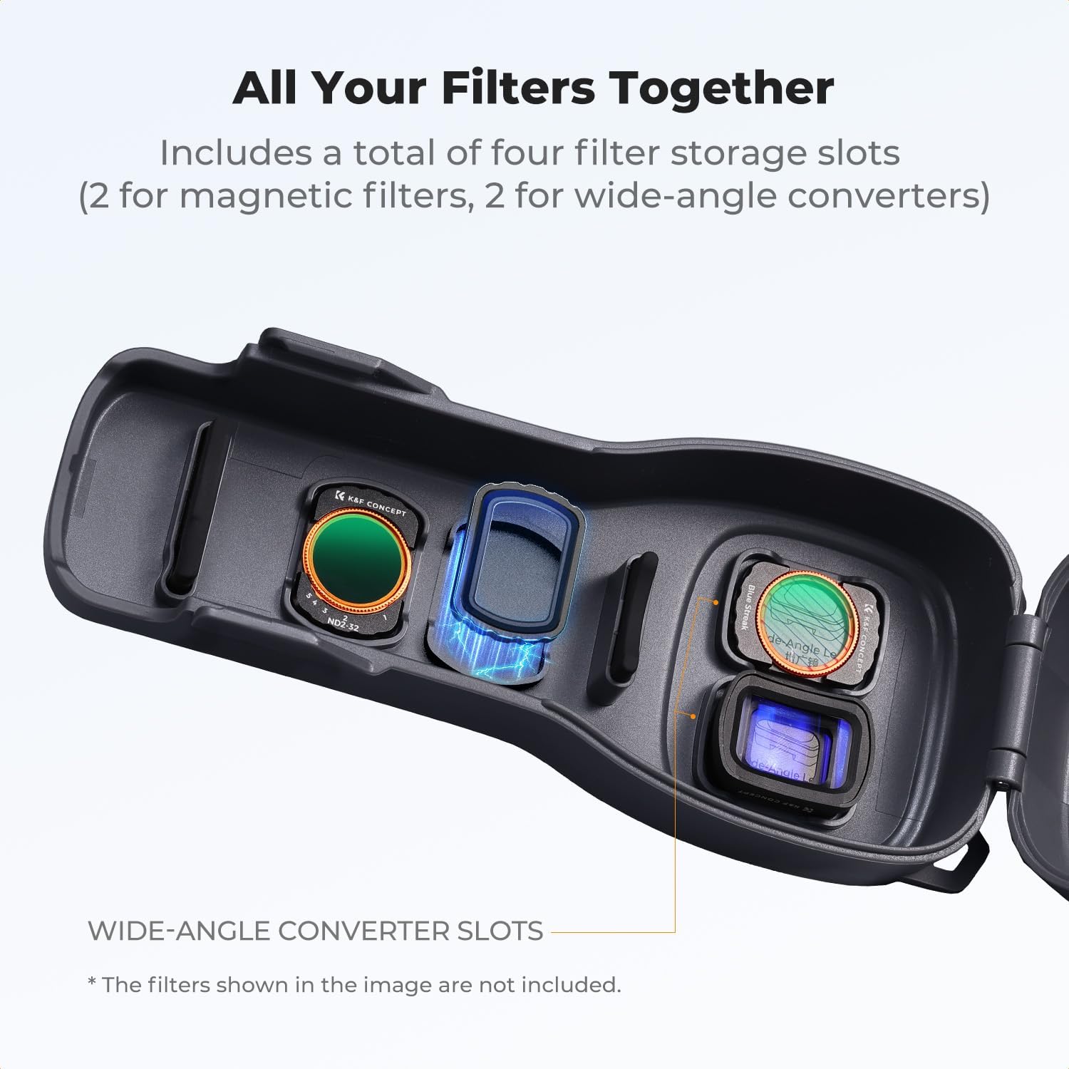Thumbnail 1 de K&F Concept Protective Case for DJI Osmo Pocket 4 & Pocket 3 (Dark Grey) – Hard Shell with Built-in Filter Storage